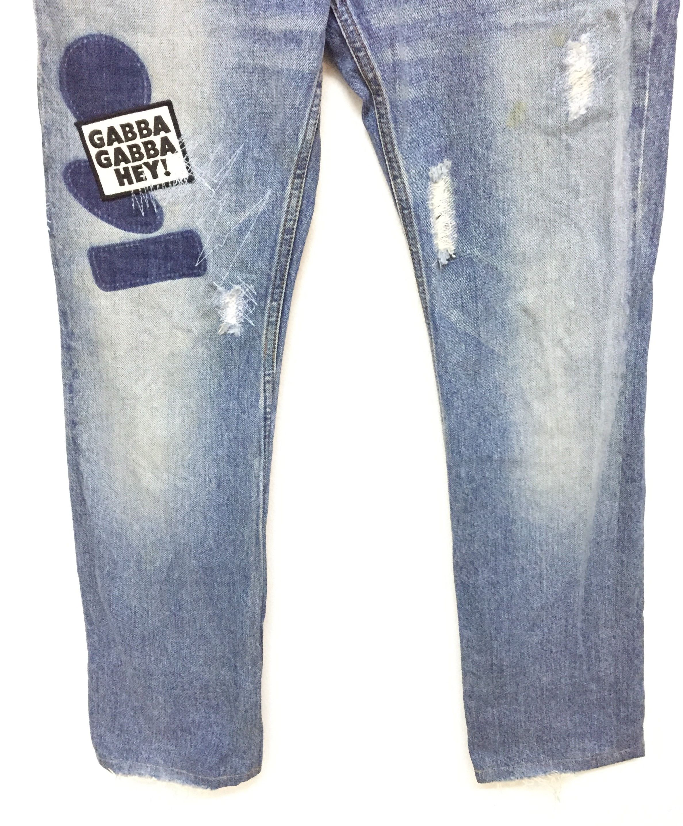 Hysteric Glamour Ramones patch distressed denim Size US 29 - 7 Thumbnail