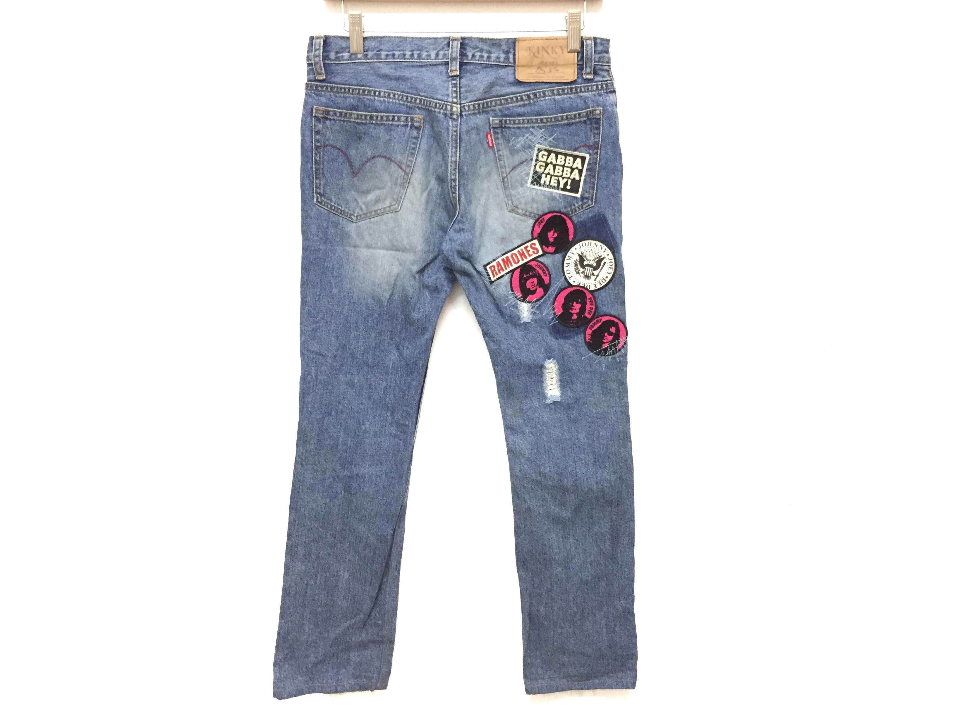 Hysteric Glamour Ramones patch distressed denim Size US 29 - 2 Thumbnail