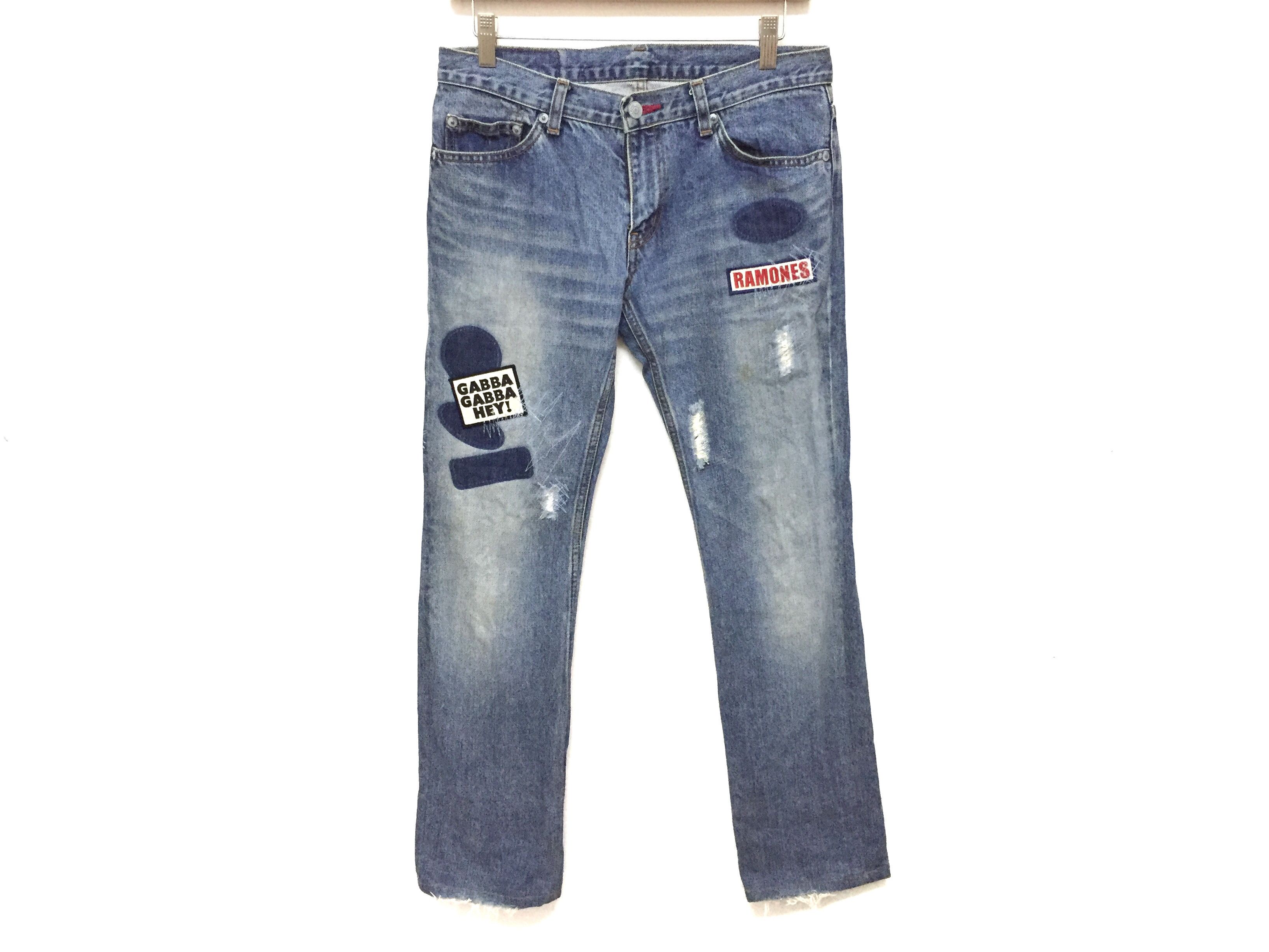 Hysteric Glamour Ramones patch distressed denim Size US 29 - 5 Thumbnail