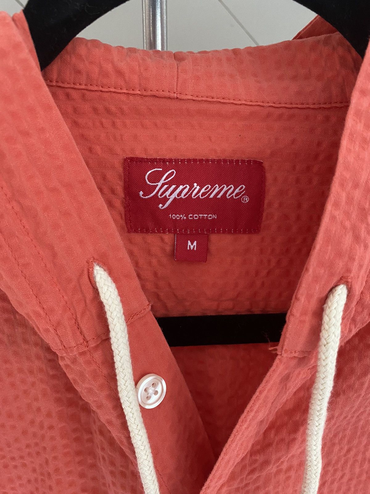 Supreme Supreme hooded button up medium orange Size US M / EU 48-50 / 2 - 3 Thumbnail