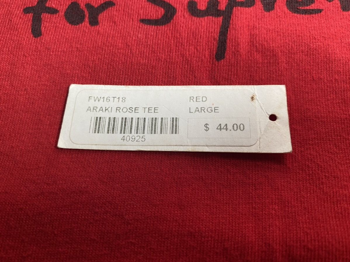 Supreme Supreme Araki Rose Tee Red Size Large (FW16) Size US L / EU 52-54 / 3 - 6 Thumbnail