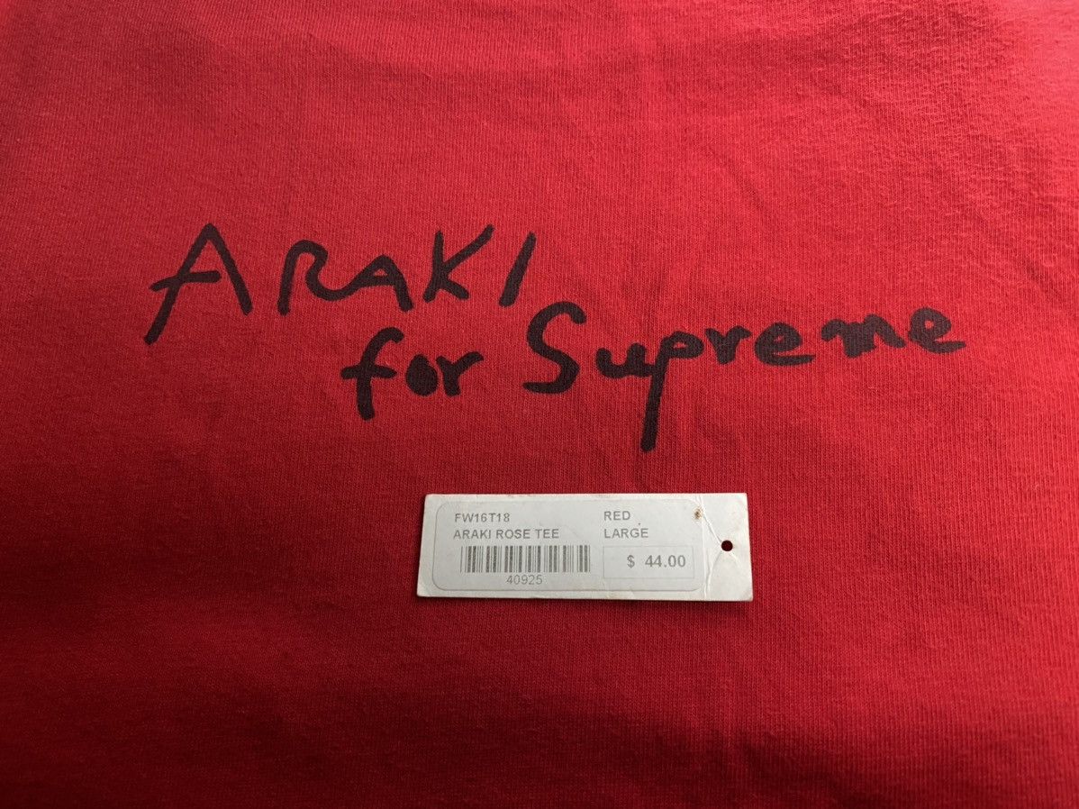 Supreme Supreme Araki Rose Tee Red Size Large (FW16) Size US L / EU 52-54 / 3 - 5 Thumbnail