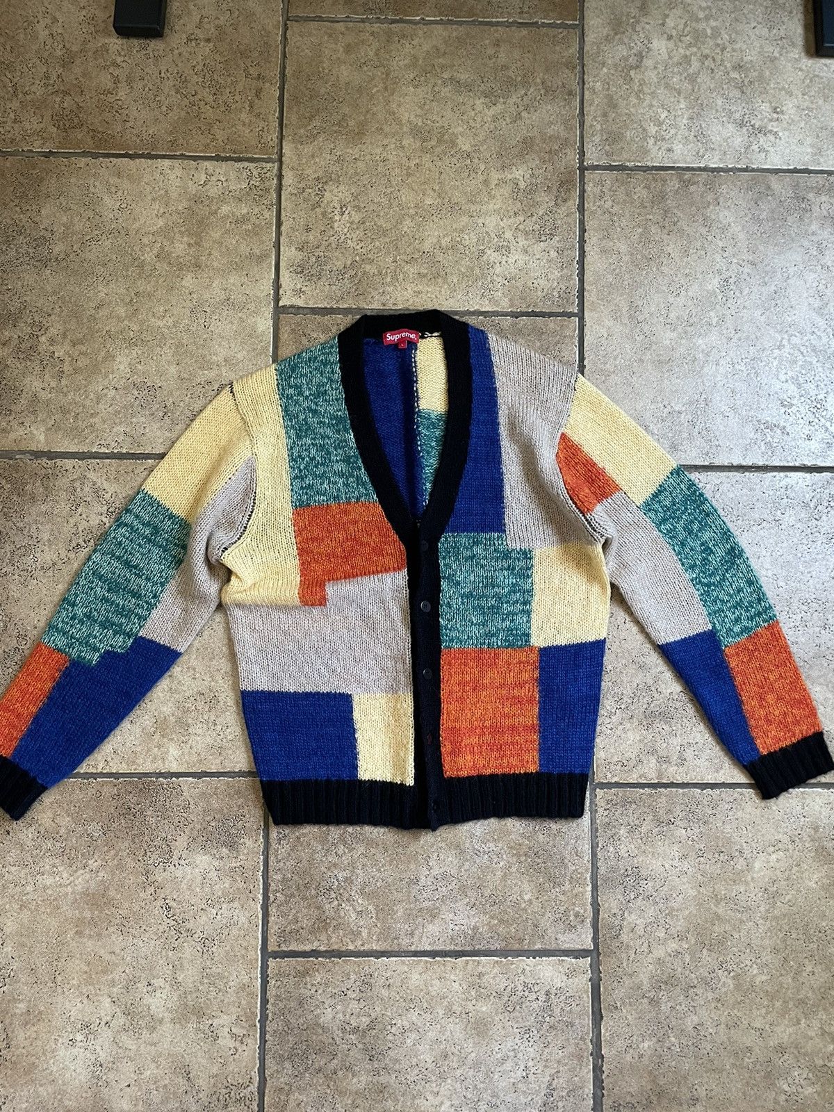 L】Supreme Patchwork Mohair Cardigan | nate-hospital.com