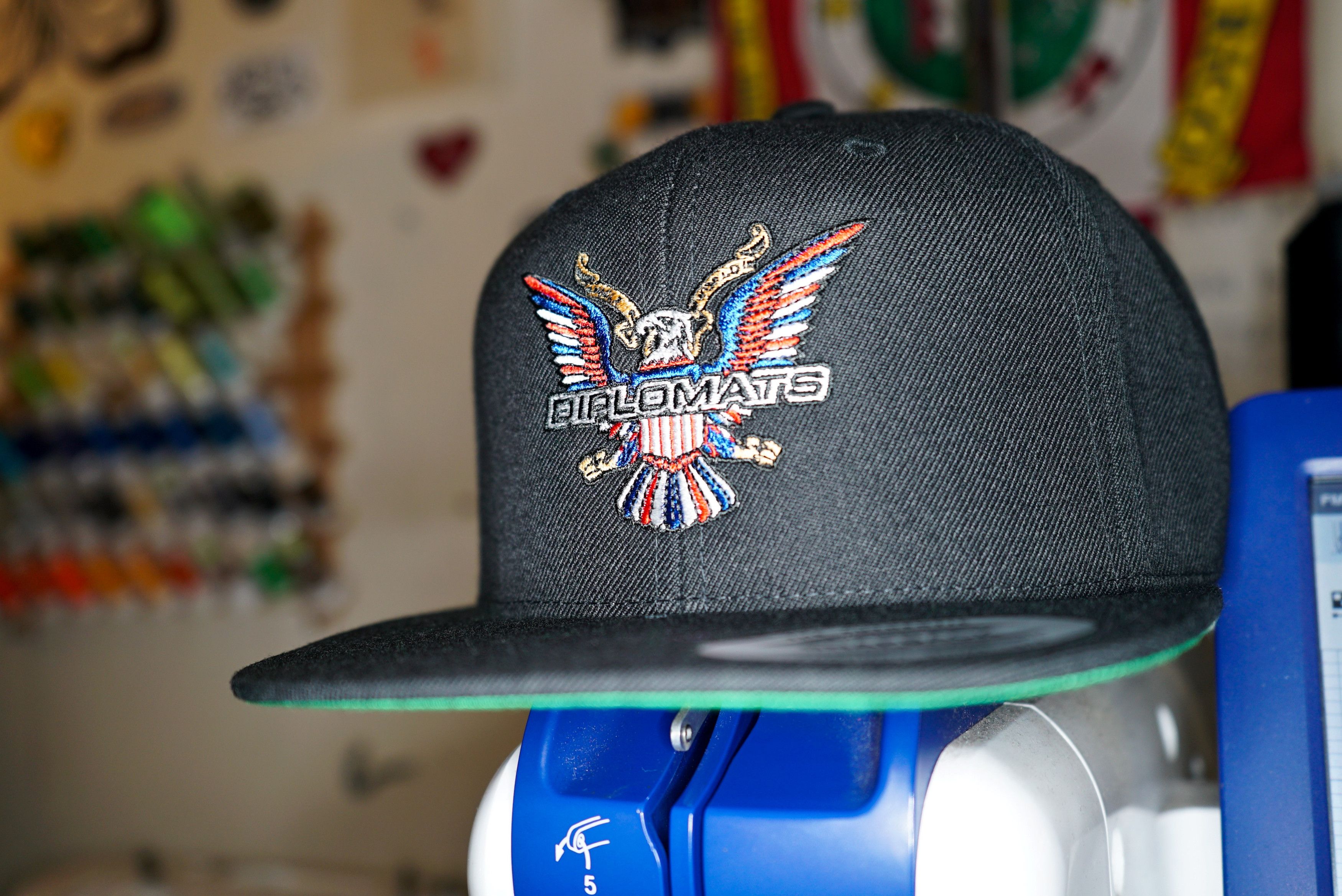 Handmade Diplomats Logo, Camron, Embroidered Snapback Hat Size ONE SIZE - 2 Thumbnail