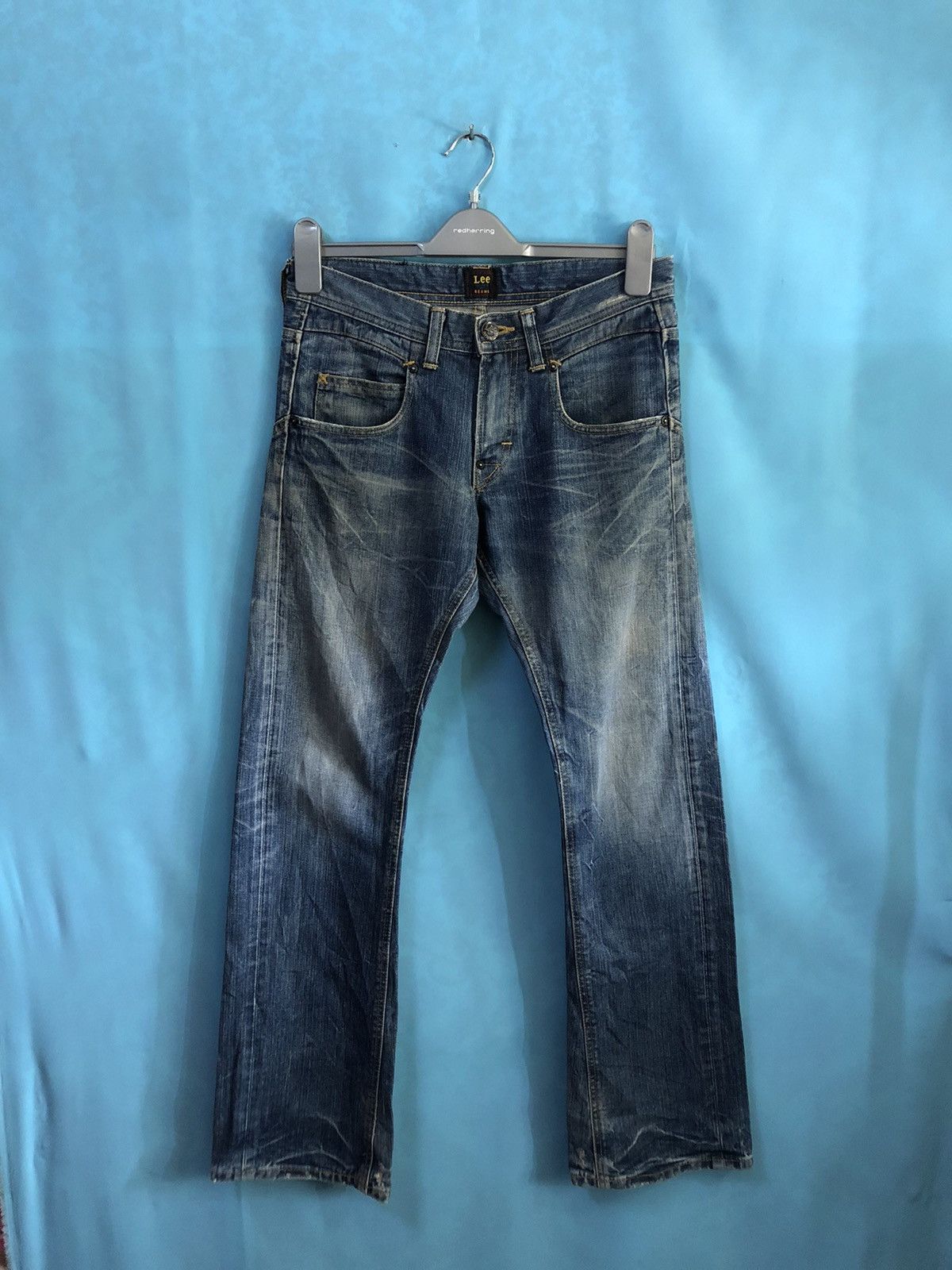 Beams Plus cowboy bootcuts distress style #1908 Size US 29 - 1 Thumbnail