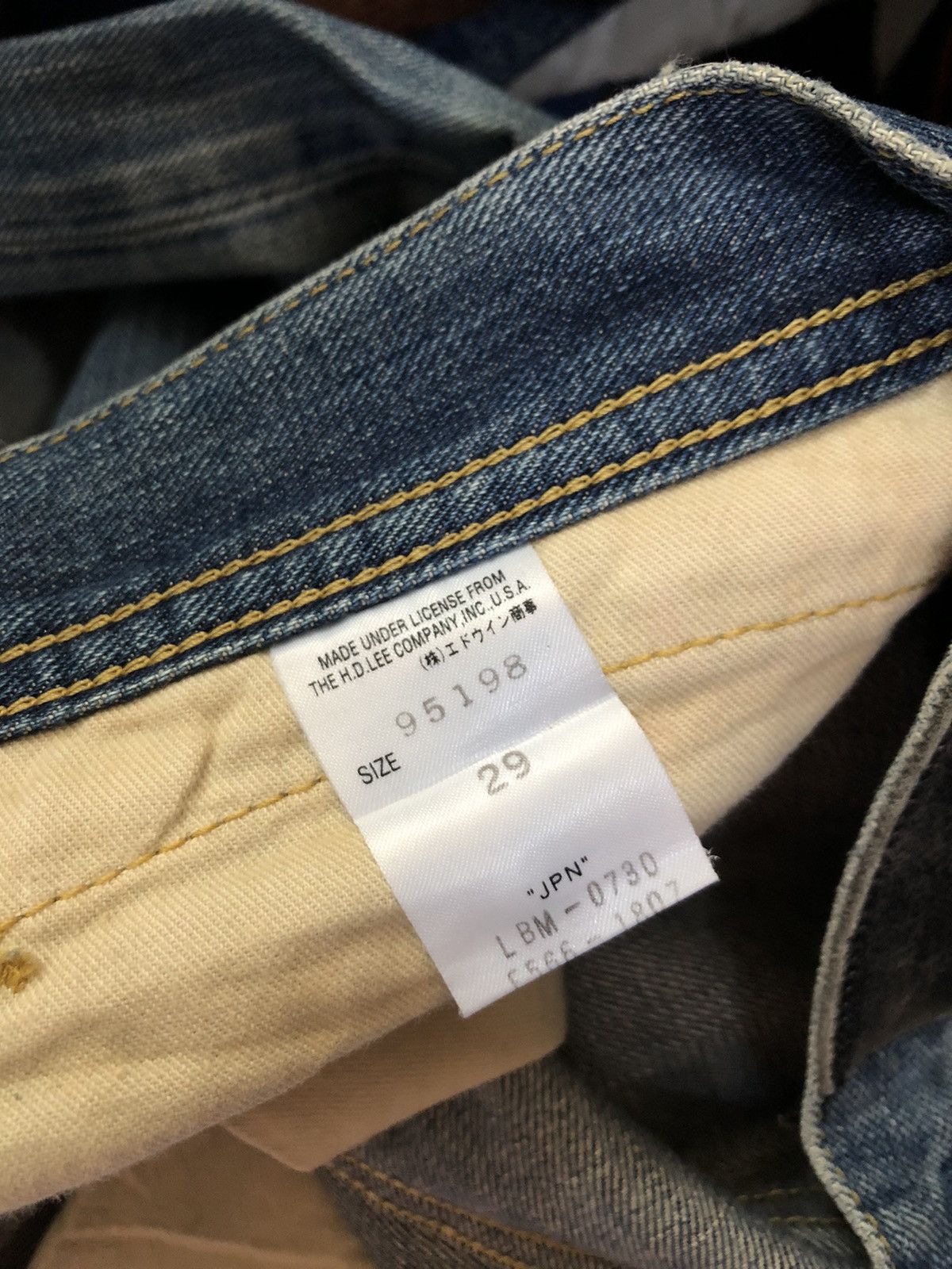 Beams Plus cowboy bootcuts distress style #1908 Size US 29 - 6 Thumbnail