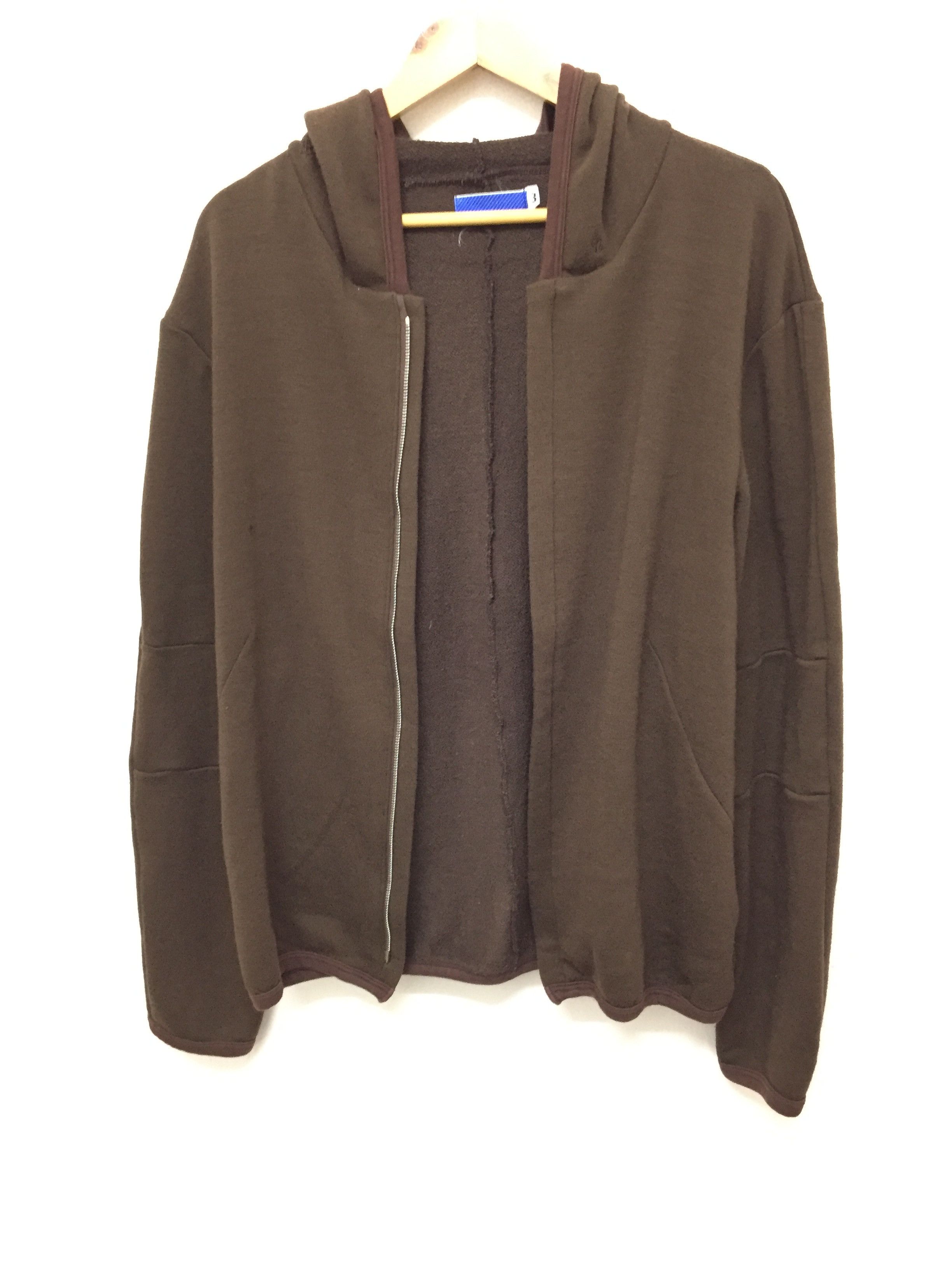 Number (N)ine AW98 Blue tag Wool Zipper raglan Paneled Sleeve hoodie Size US M / EU 48-50 / 2 - 2 Thumbnail