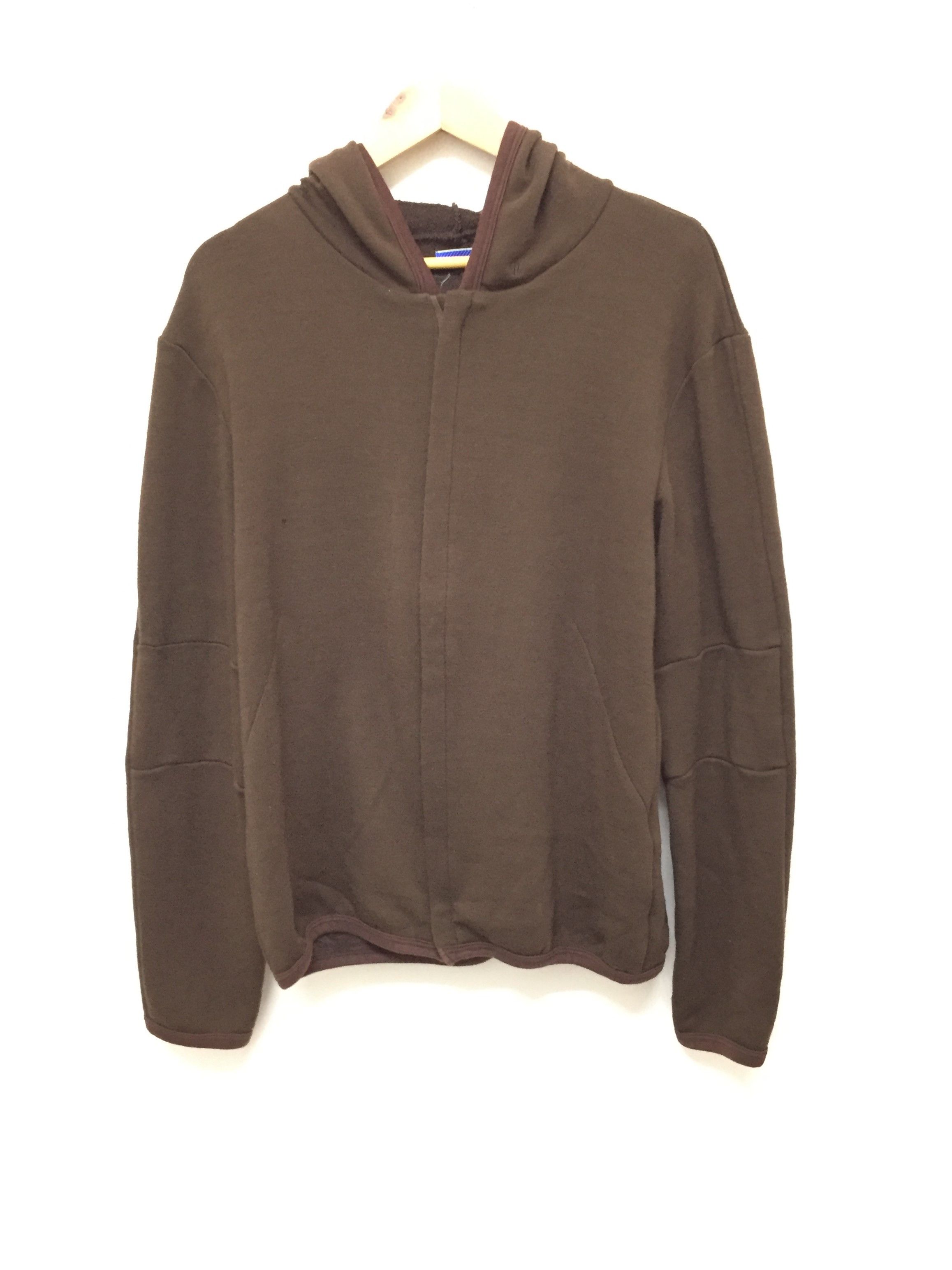 Number (N)ine AW98 Blue tag Wool Zipper raglan Paneled Sleeve hoodie Size US M / EU 48-50 / 2 - 4 Thumbnail