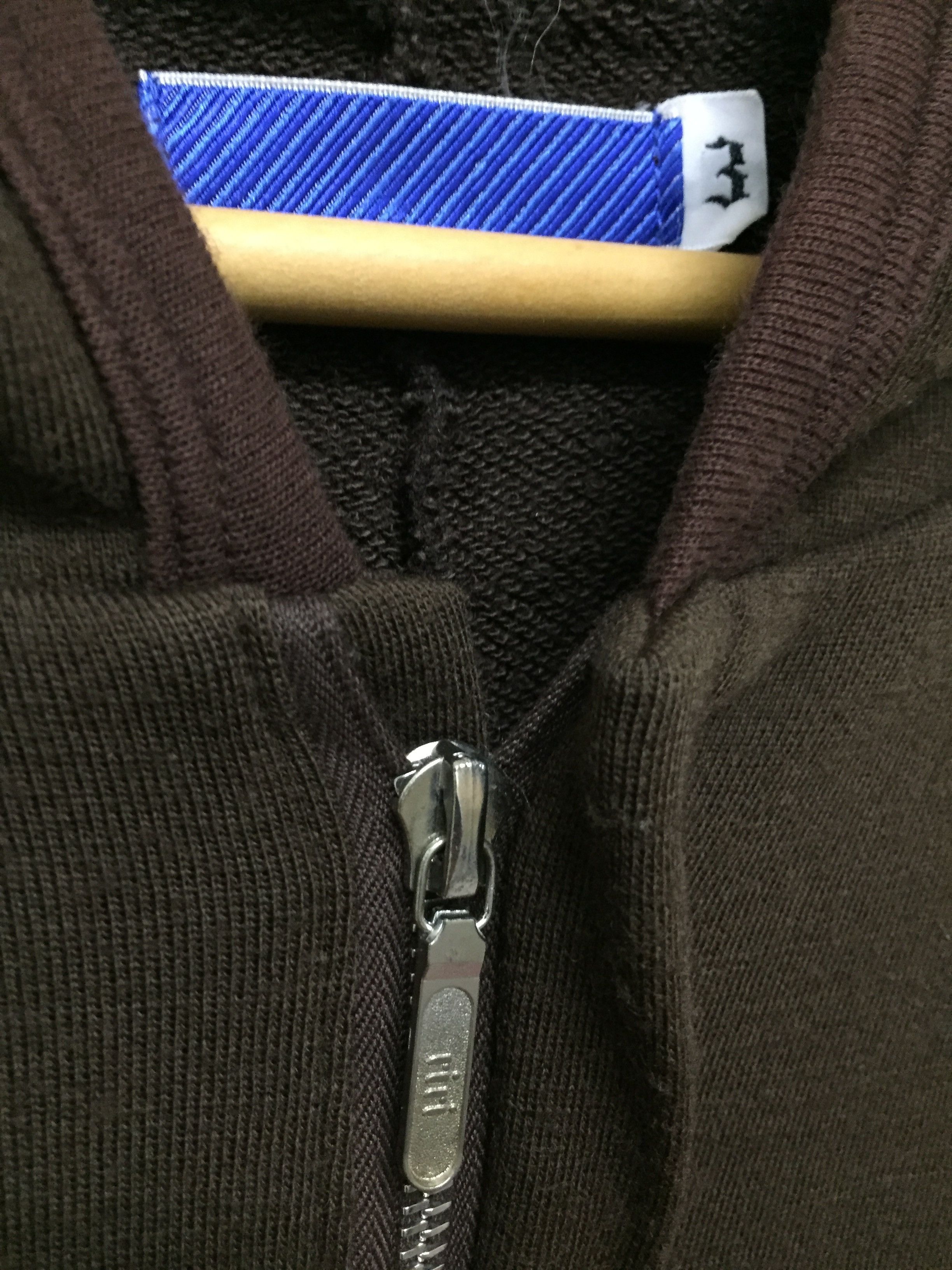 Number (N)ine AW98 Blue tag Wool Zipper raglan Paneled Sleeve hoodie Size US M / EU 48-50 / 2 - 12 Thumbnail