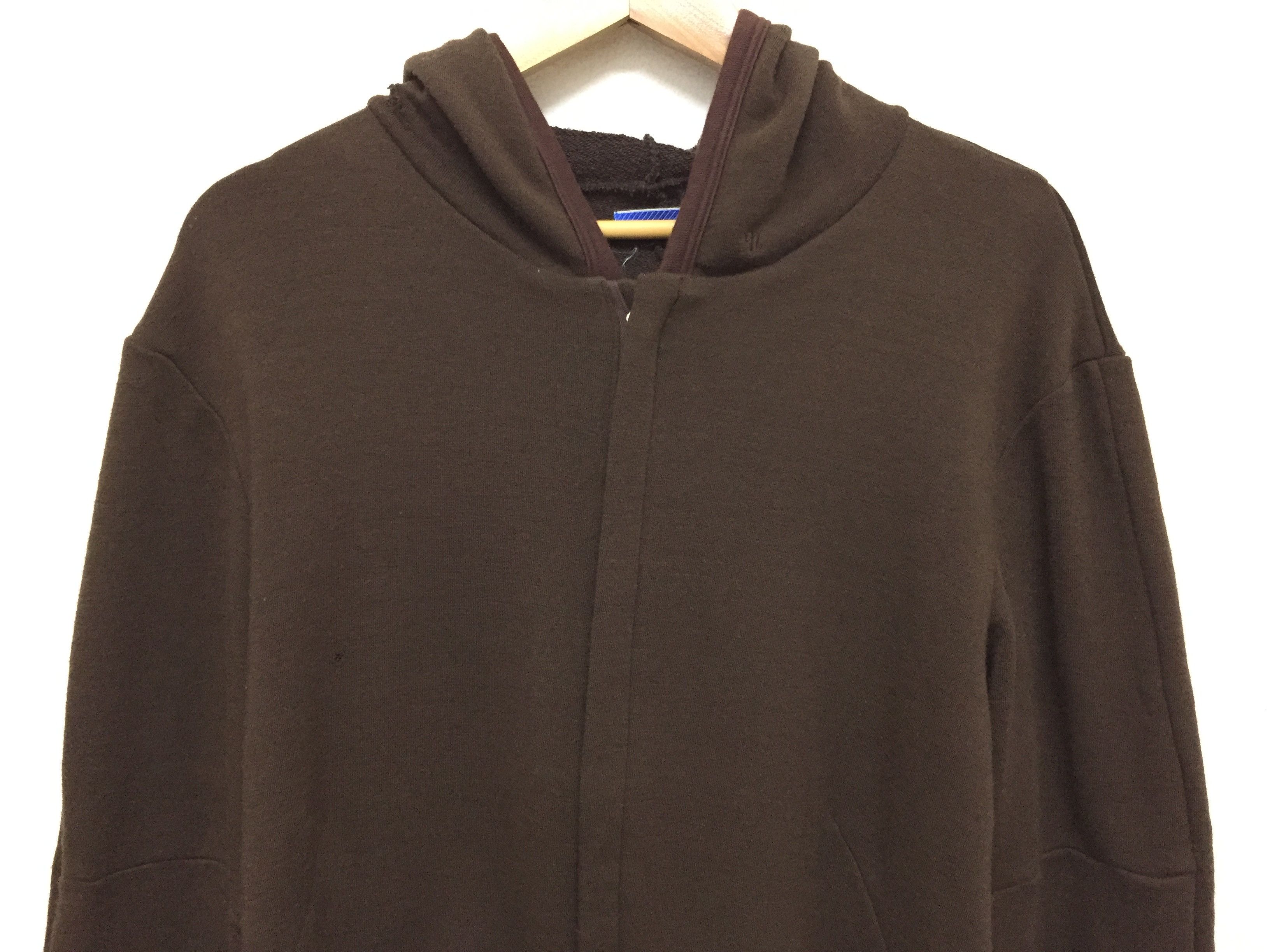 Number (N)ine AW98 Blue tag Wool Zipper raglan Paneled Sleeve hoodie Size US M / EU 48-50 / 2 - 5 Thumbnail