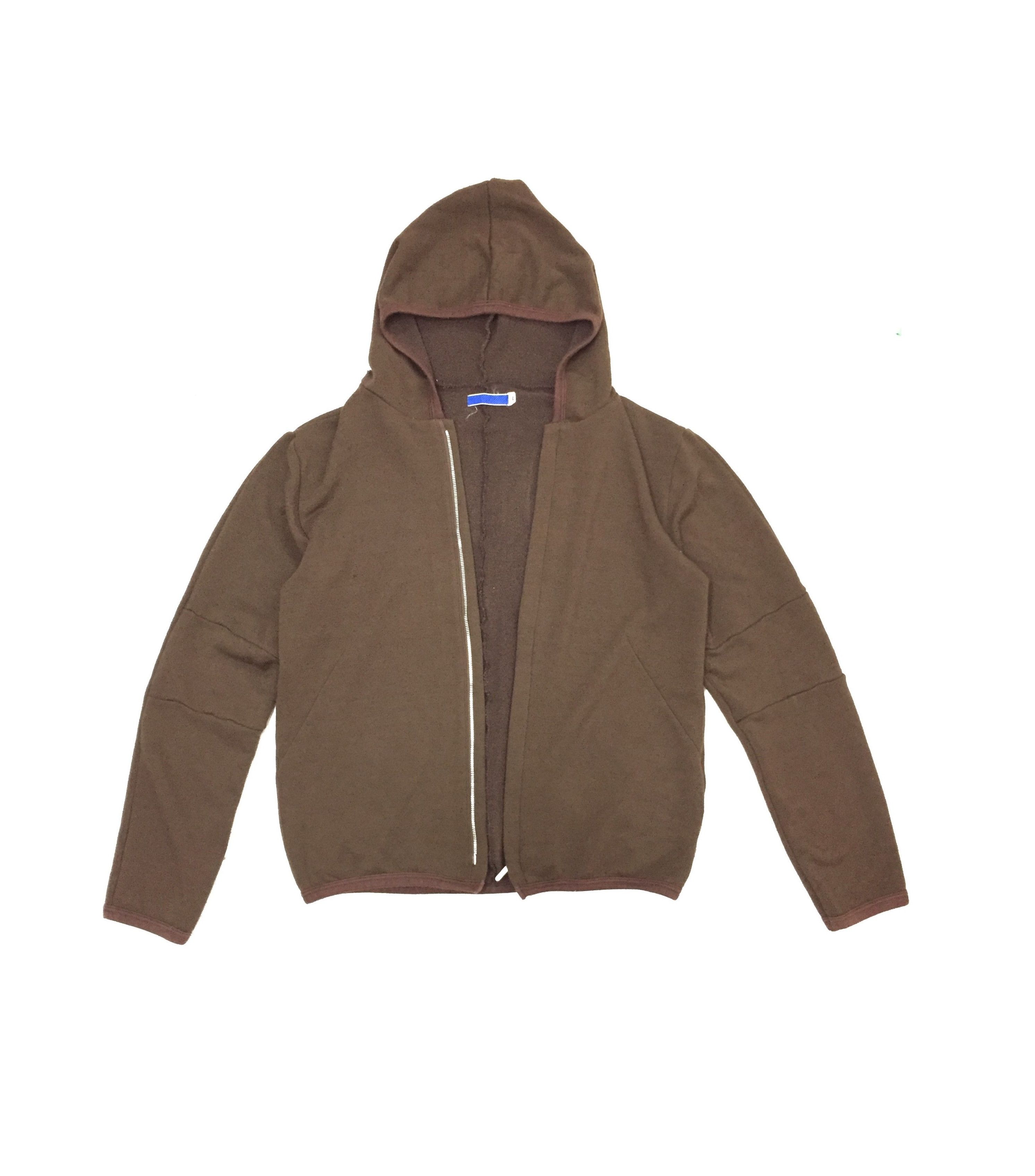 Number (N)ine AW98 Blue tag Wool Zipper raglan Paneled Sleeve hoodie Size US M / EU 48-50 / 2 - 1 Thumbnail