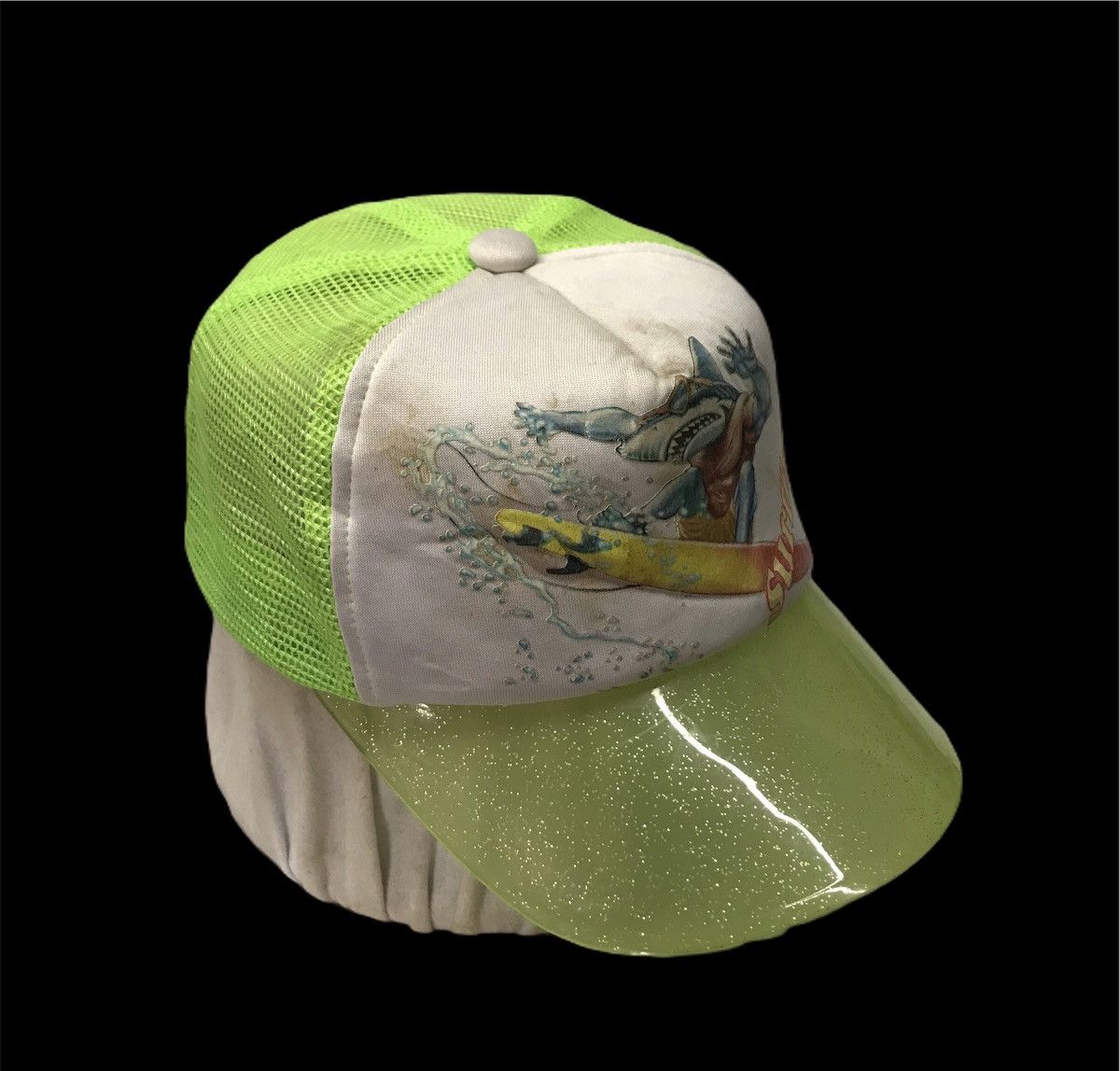RARE!! Vintage Shark Surfing Trucker Hats Caps