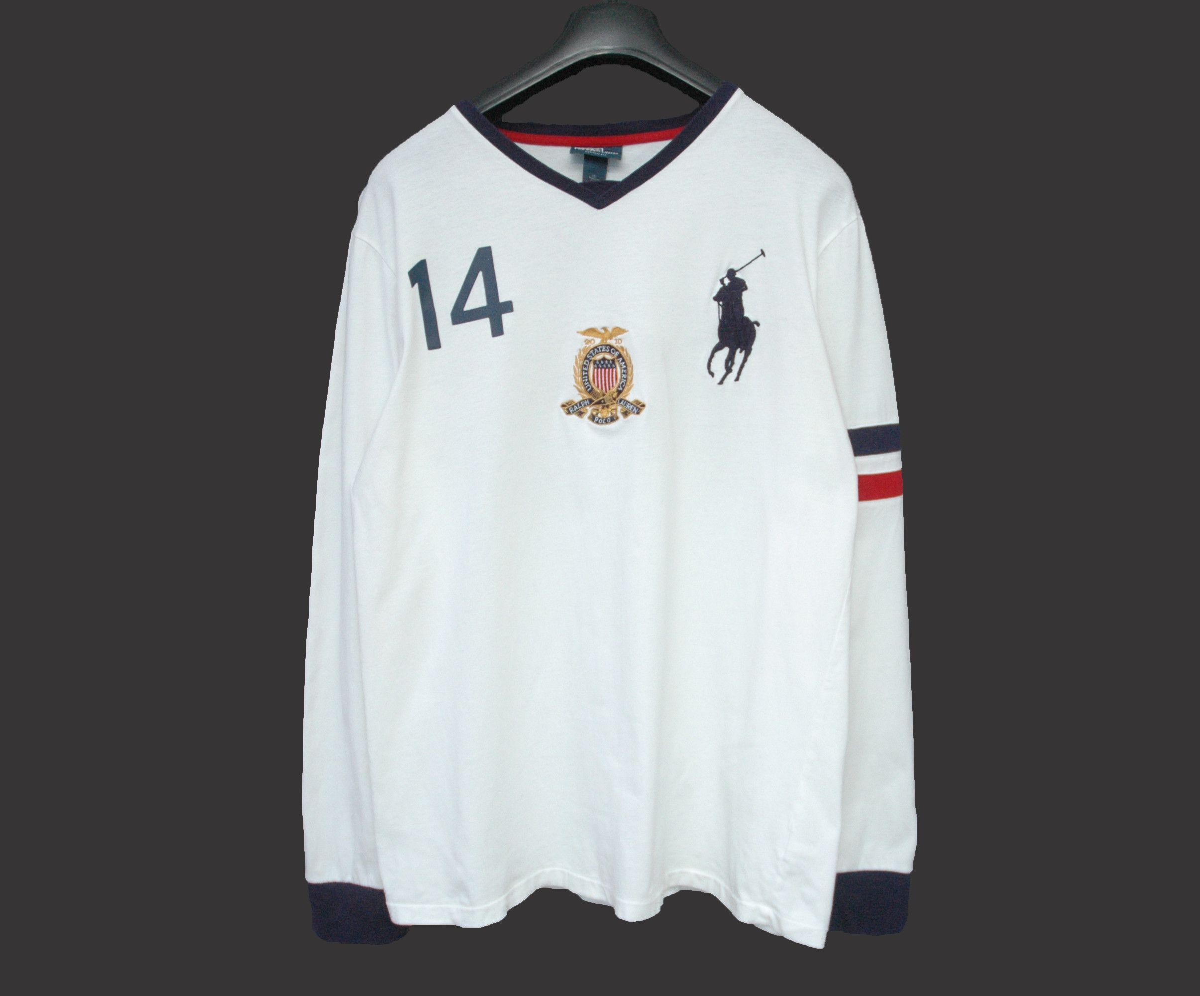 Ralph Lauren Vintage Polo Ralph Lauren USA Big Logo 2010 Size US XL / EU 56 / 4 - 1 Thumbnail