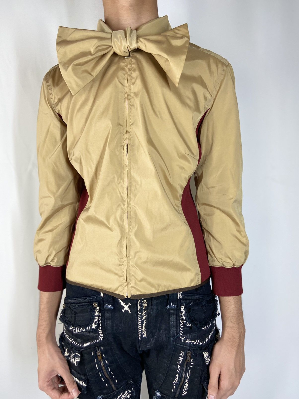 Prada Prada Reversible Nylon Bow Collar jacket Size US L / EU 52-54 / 3 - 25 Thumbnail