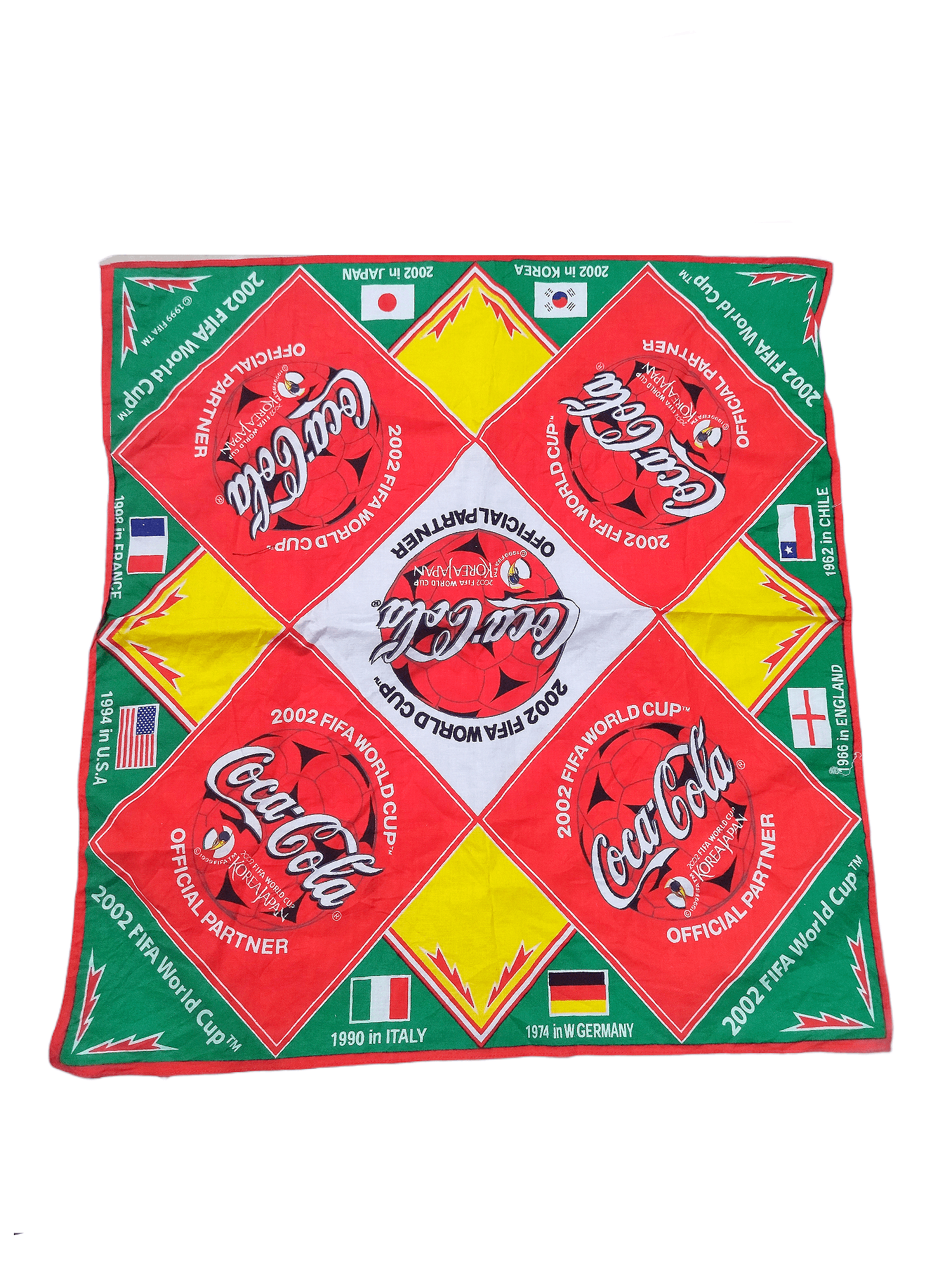 Coca Cola × Vintage Rare FIFA World Cup 20002 COCA COLA Handkerchief Size ONE SIZE - 5 Thumbnail