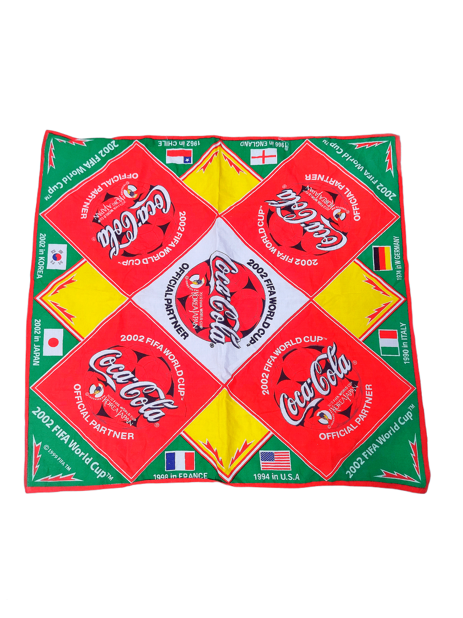 Coca Cola × Vintage Rare FIFA World Cup 20002 COCA COLA Handkerchief Size ONE SIZE - 4 Thumbnail