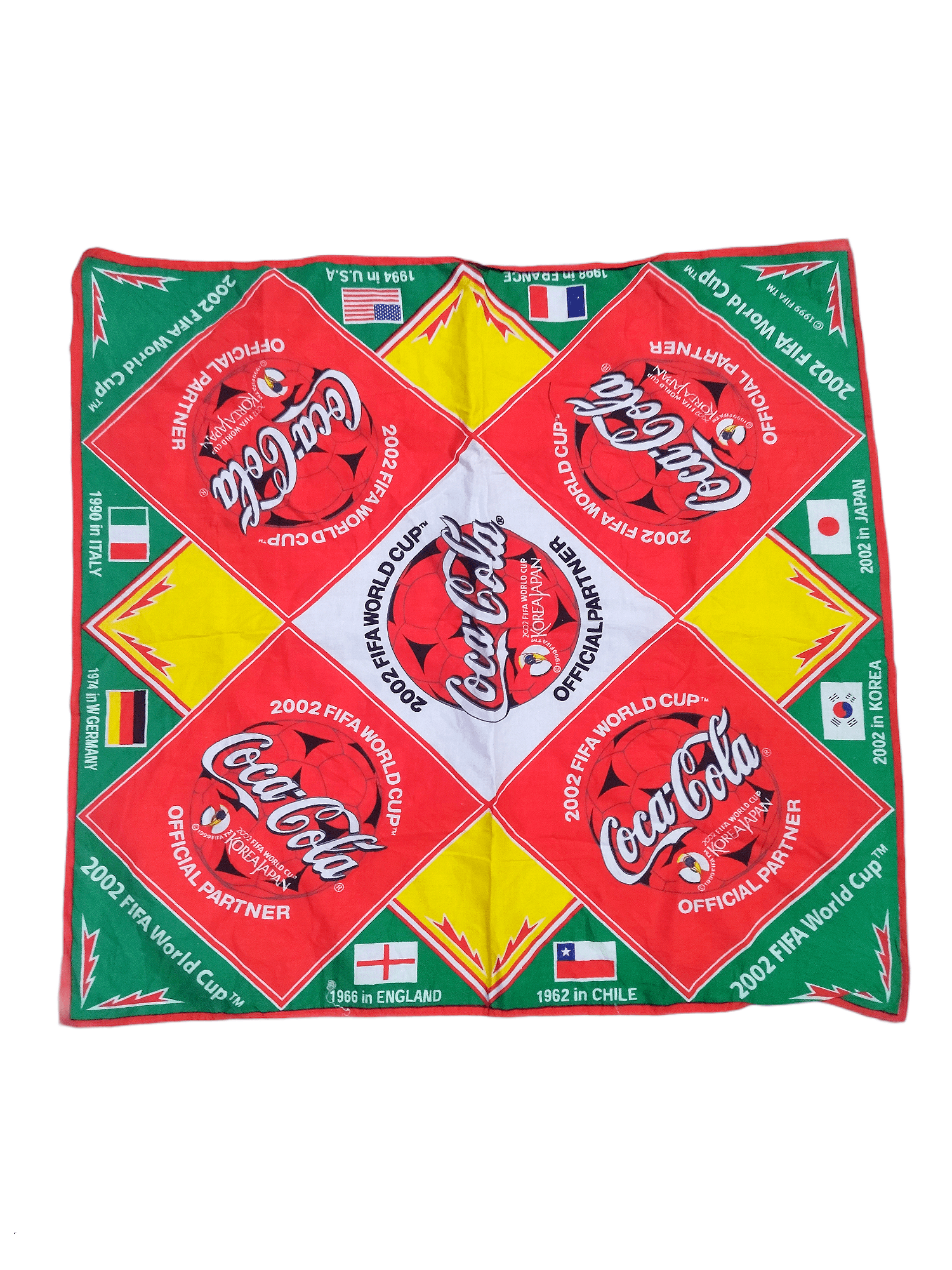 Coca Cola × Vintage Rare FIFA World Cup 20002 COCA COLA Handkerchief Size ONE SIZE - 6 Thumbnail