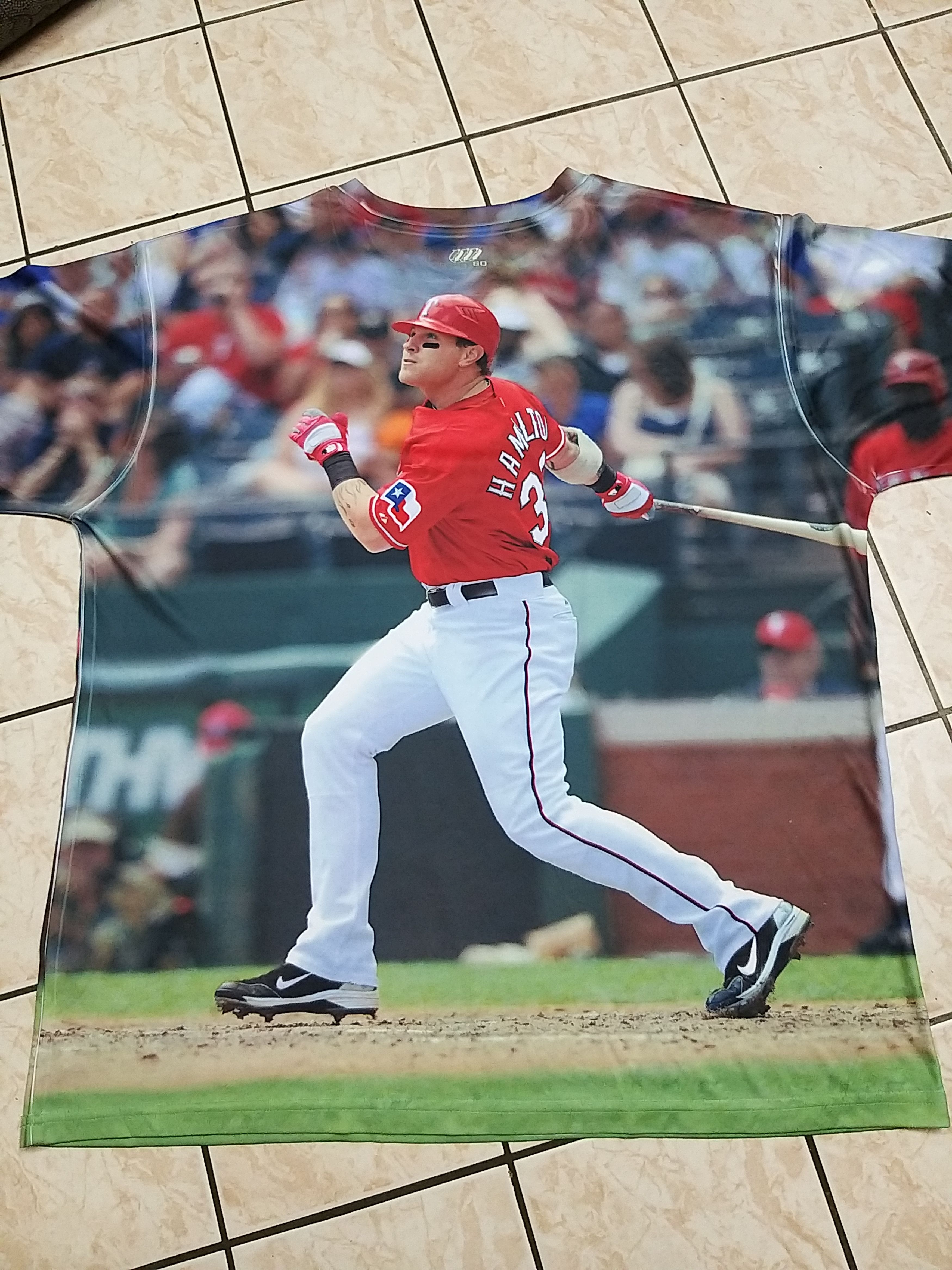 MLB JOSH HAMILTON TEXAS RANGERS MLB FULL GRAPHIC T SHIRT Size US XXL / EU 58 / 5 - 4 Thumbnail