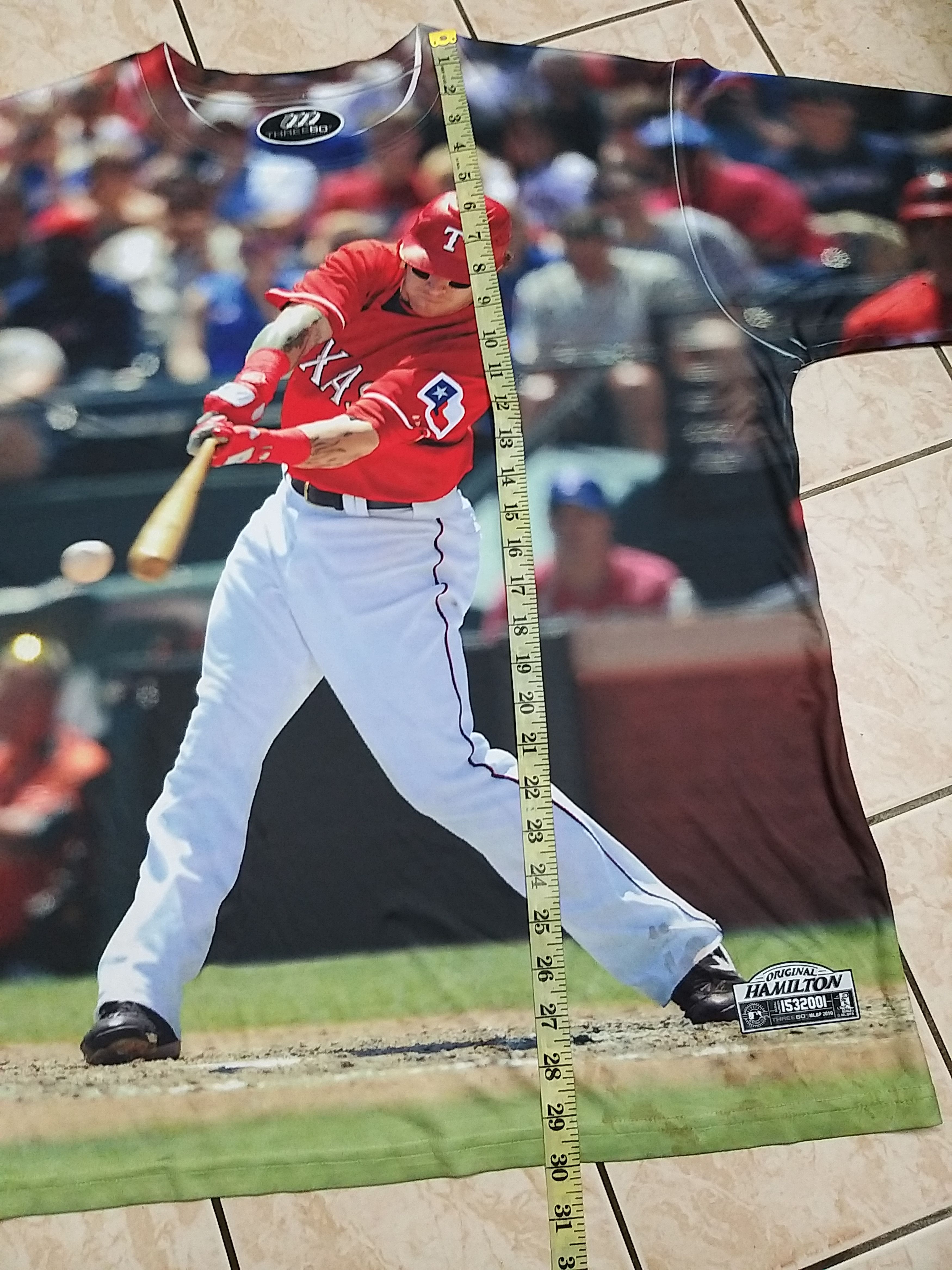 MLB JOSH HAMILTON TEXAS RANGERS MLB FULL GRAPHIC T SHIRT Size US XXL / EU 58 / 5 - 11 Thumbnail