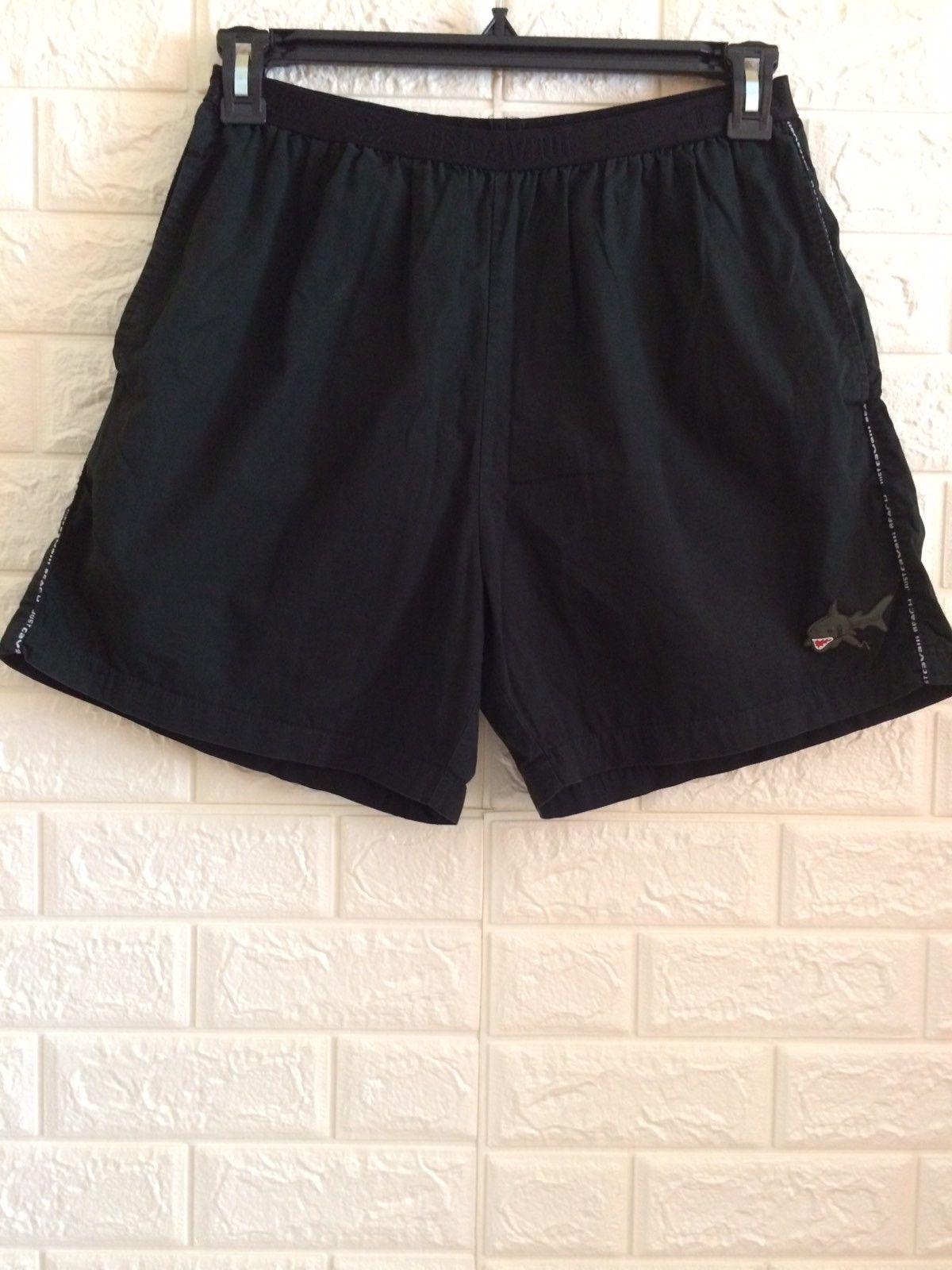 Just Cavalli 🦈 Just Cavalli Shark Logo Black Shorts Size US 34 / EU 50 - 1 Thumbnail
