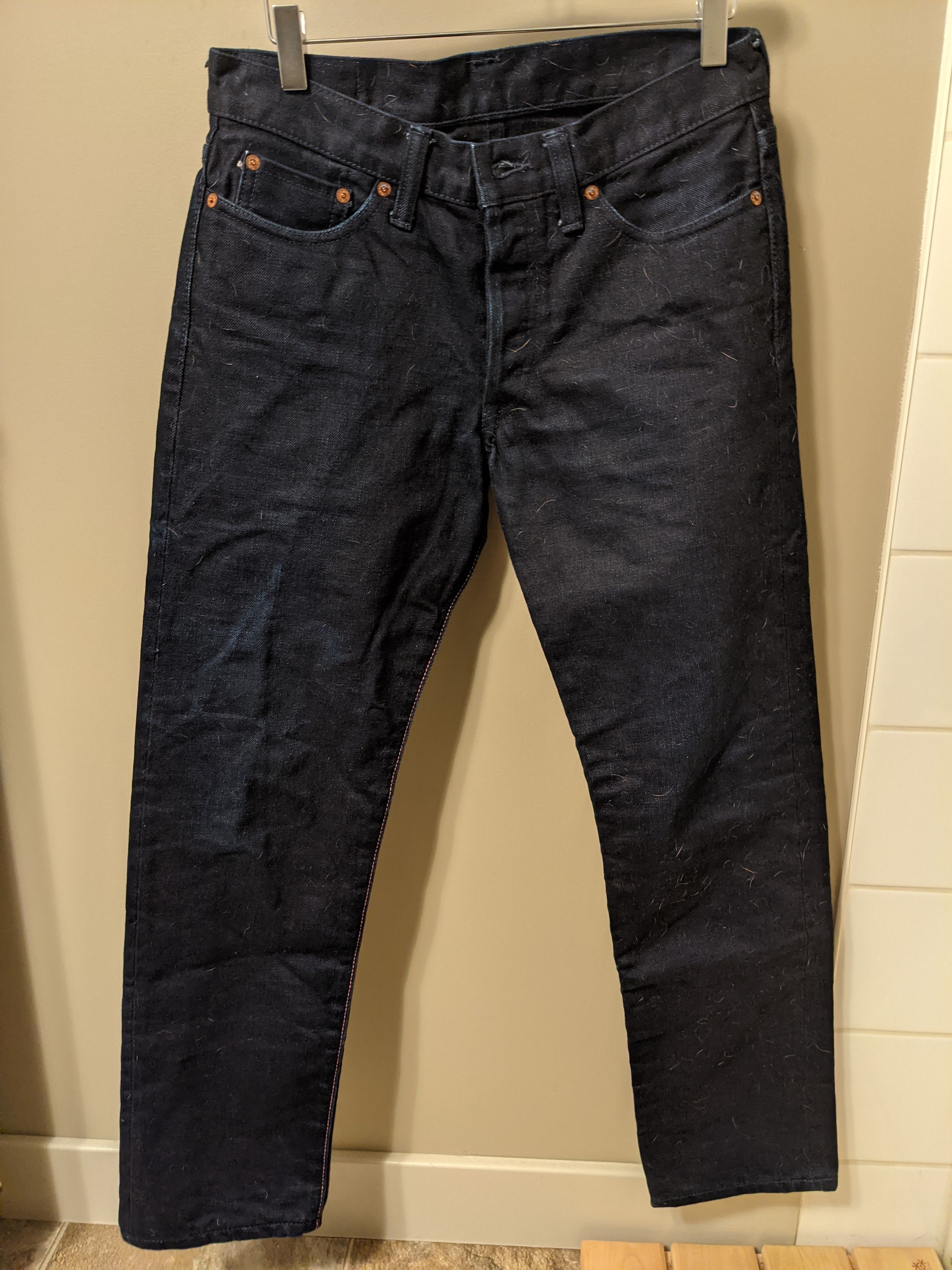 Momotaro 18 oz Indigo/Indigo Tapered Raw Selvedge | Grailed