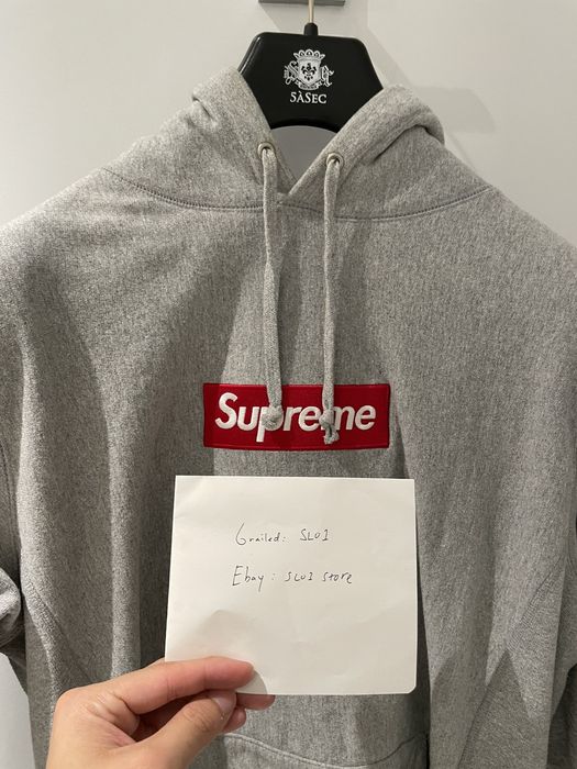 Supreme Box Logo Hoodie Heather Grey