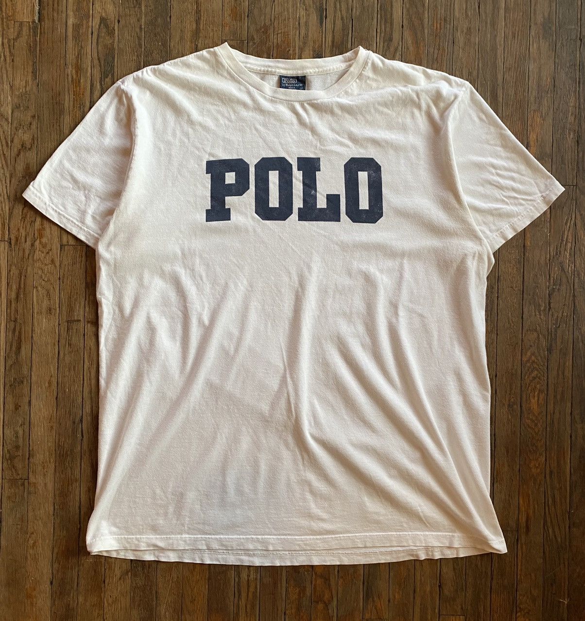 Polo Ralph Lauren 90s Polo Ralph Lauren Spell Out faded T-Shirt | Grailed