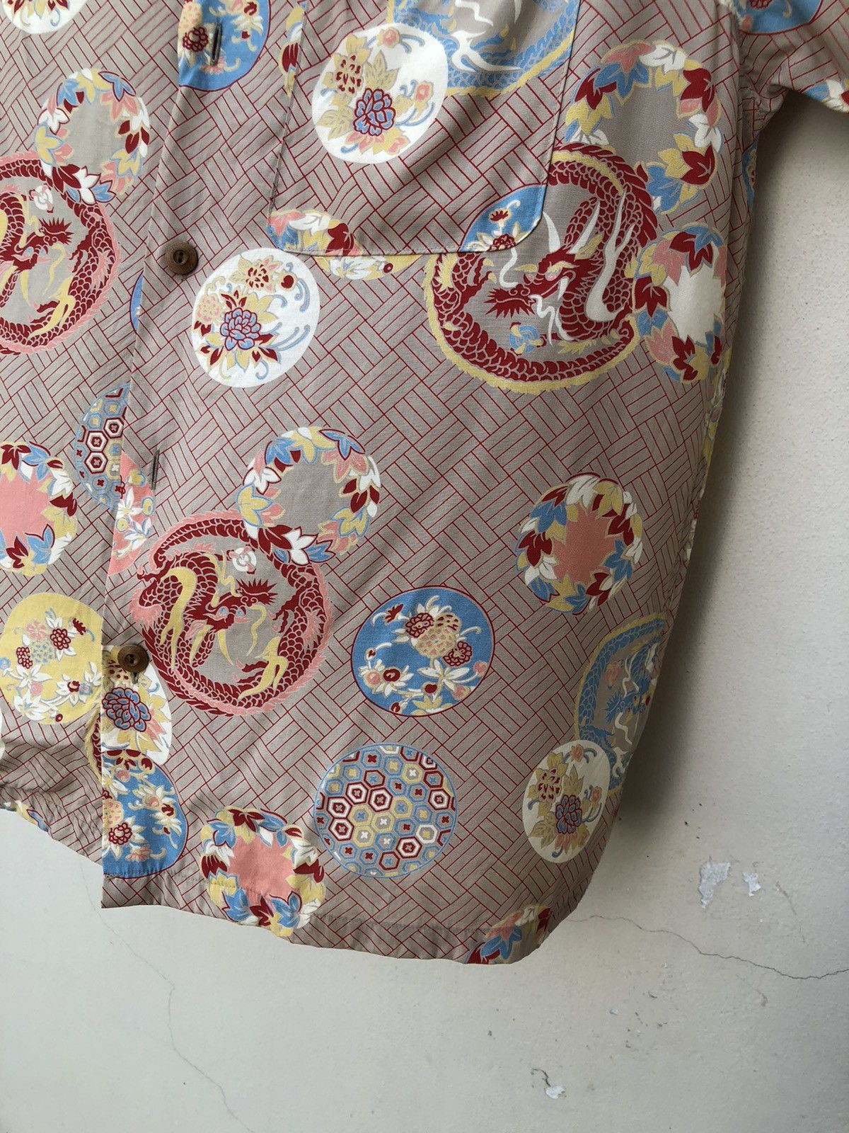 Japanese Brand × Sugar Cane Sun Surf Japan Asian Pattern Dragons Rayon Hawaiian Shirt Size US M / EU 48-50 / 2 - 9 Thumbnail