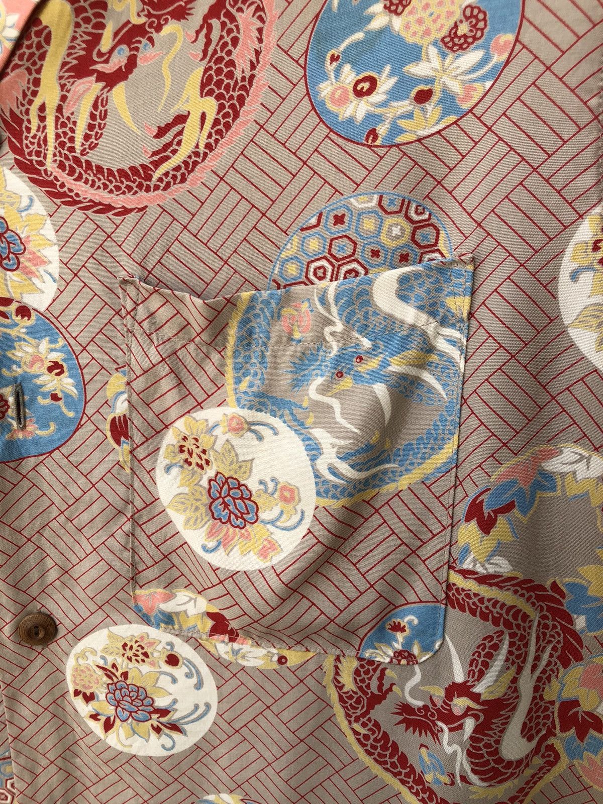 Japanese Brand × Sugar Cane Sun Surf Japan Asian Pattern Dragons Rayon Hawaiian Shirt Size US M / EU 48-50 / 2 - 5 Thumbnail