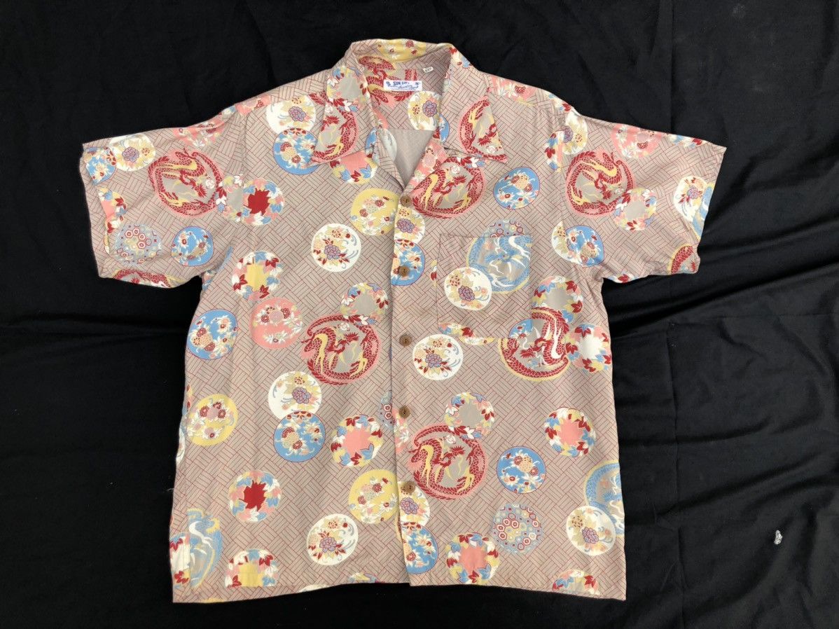 Japanese Brand × Sugar Cane Sun Surf Japan Asian Pattern Dragons Rayon Hawaiian Shirt Size US M / EU 48-50 / 2 - 1 Thumbnail