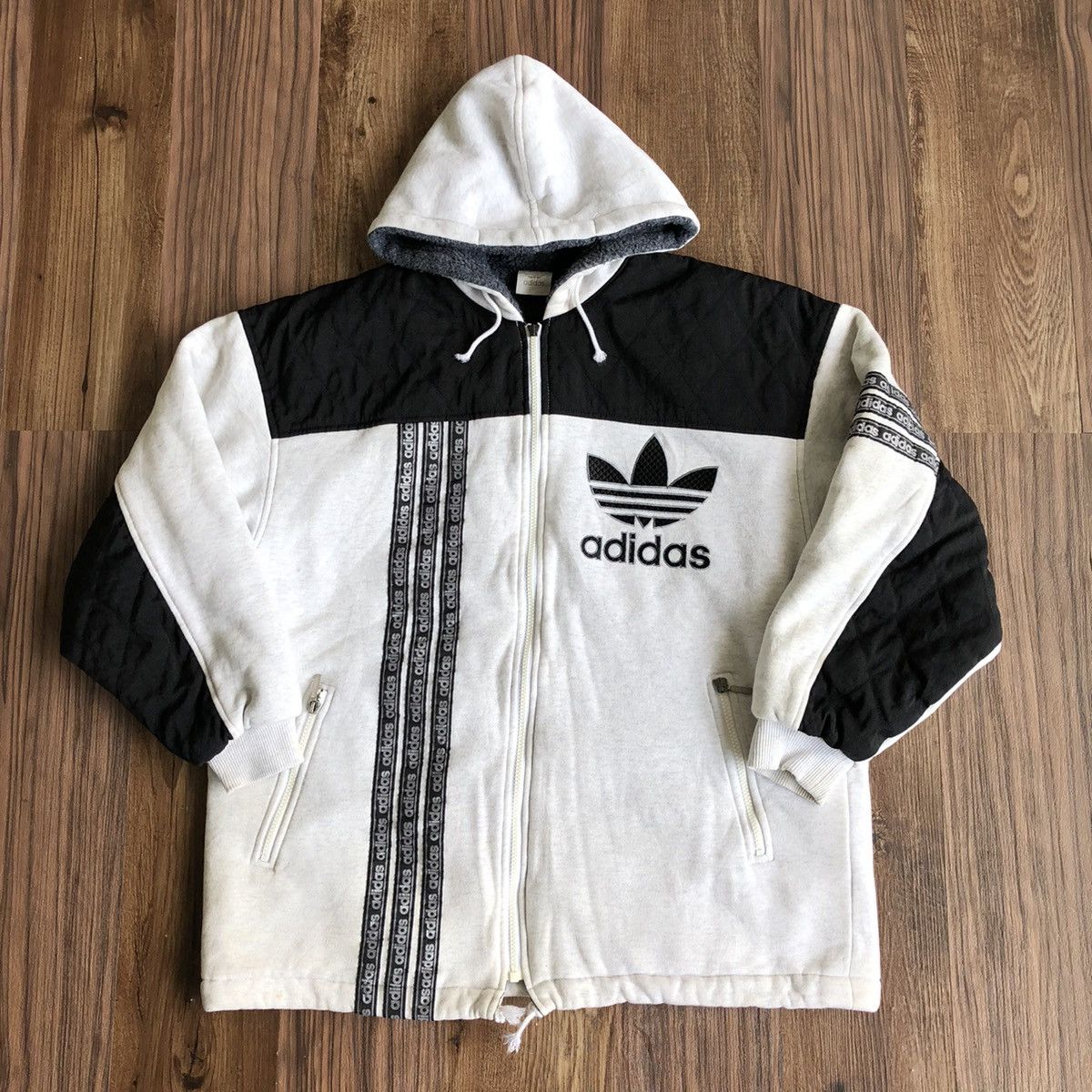 Adidas × Descente × Vintage Vintage Adidas X Descente Zipper Hoodie Light Jacket Size US L / EU 52-54 / 3 - 10 Thumbnail
