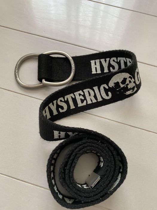 HYSTERIC GLAMOUR Skull Logo Ring Belt Black
