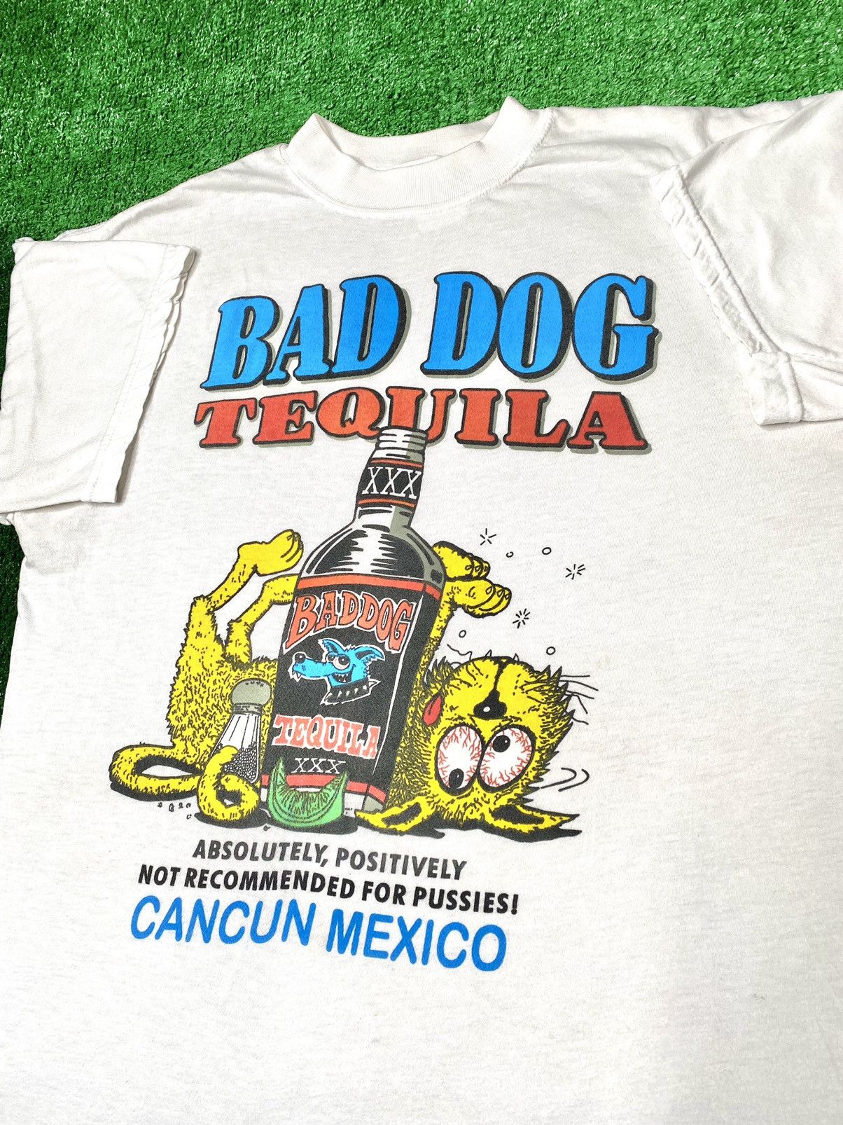 Vintage Vintage 90s Bad Dog Tequila Cancun Parody XXX T-Shirt | Grailed