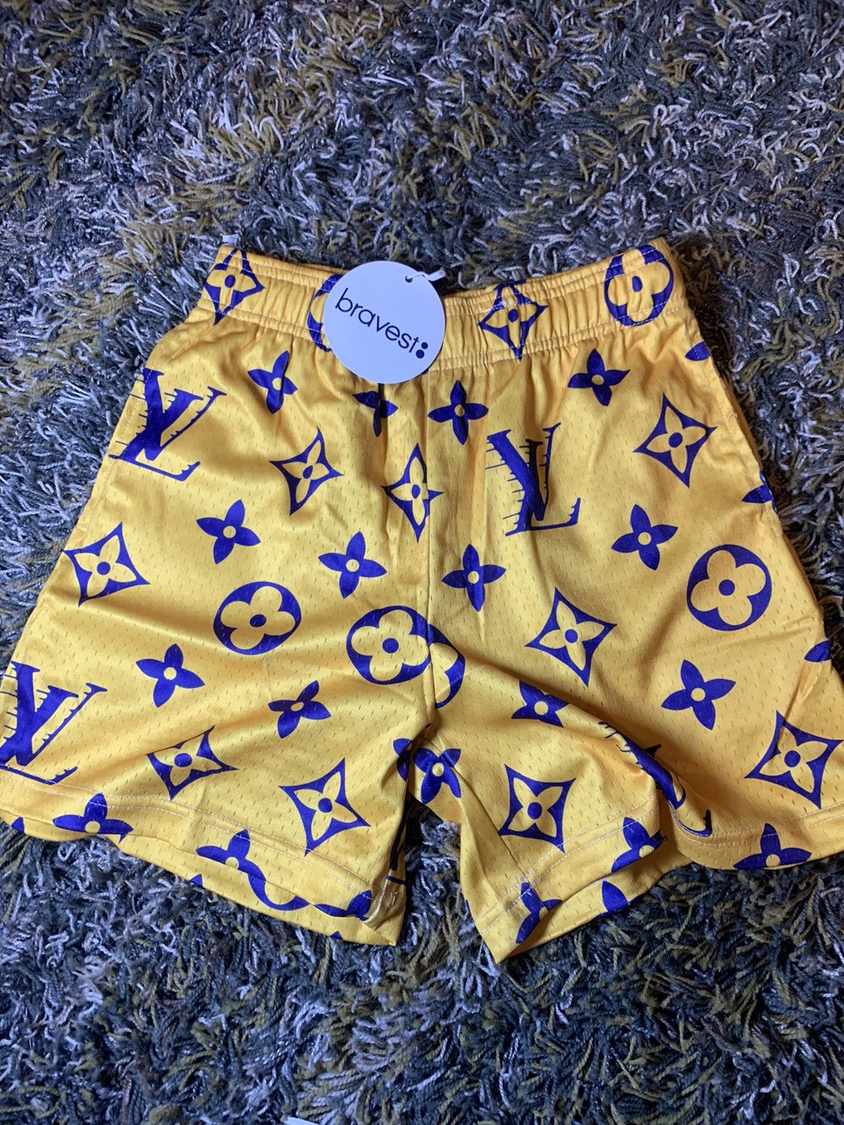 Bravest Studios LV Monogram Shorts Yellow – STVTEMENT