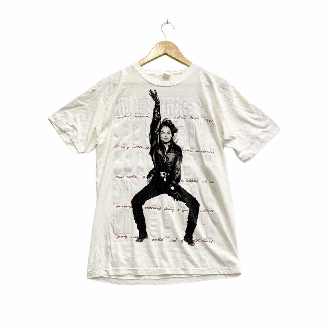 Rap Tees vintage 1990 JANET JACKSON rhythm nation tour t-shirts Size US L / EU 52-54 / 3 - 1 Thumbnail