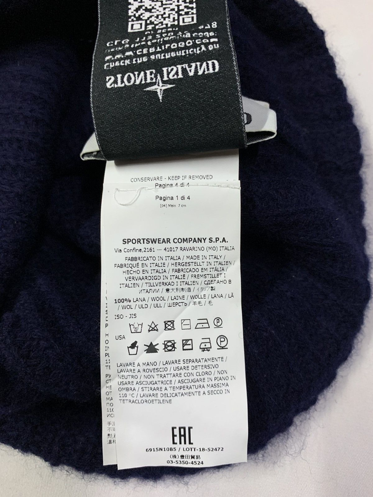 Massimo Osti × Stone Island 🔥AUTHENTIC STONE ISLAND BEANIE HAT Size ONE SIZE - 6 Thumbnail