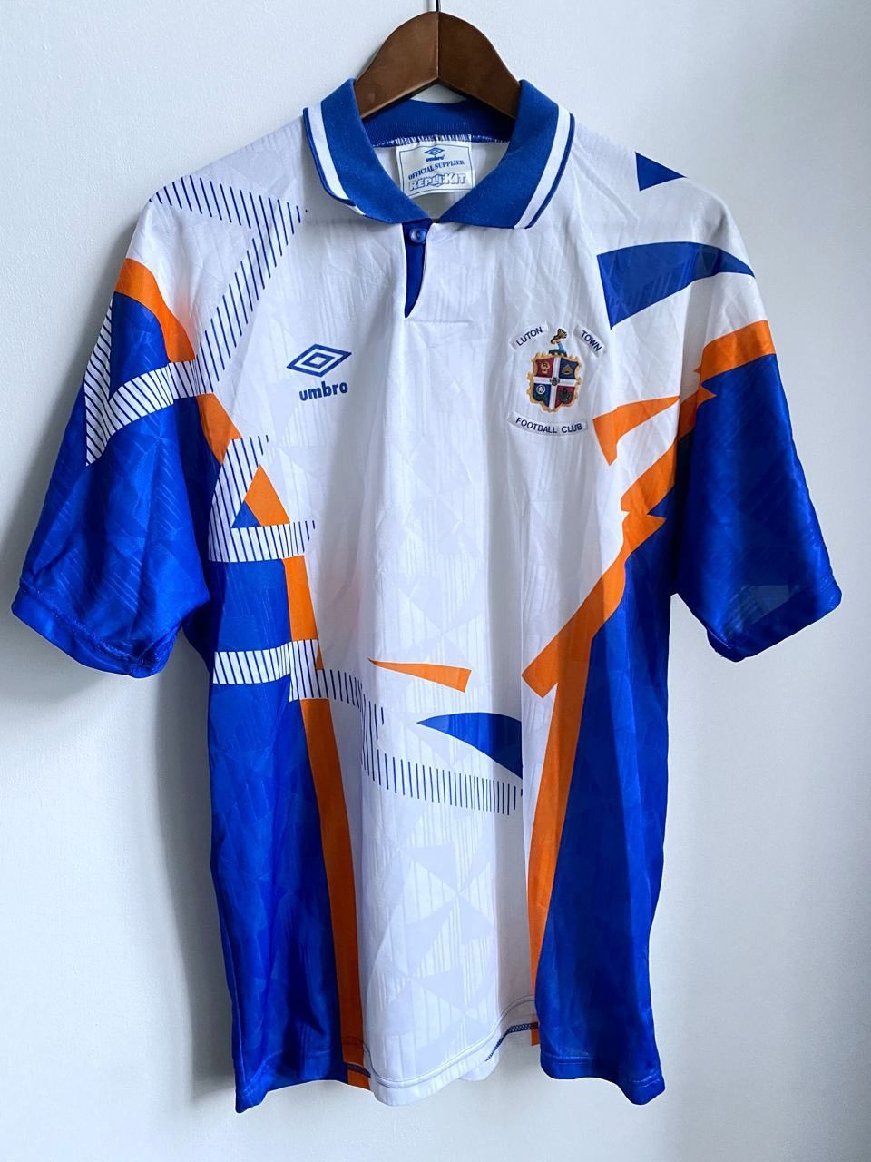 Vintage Luton Town FC Home football Shirt soccer VTG 1989 90 size XL ...