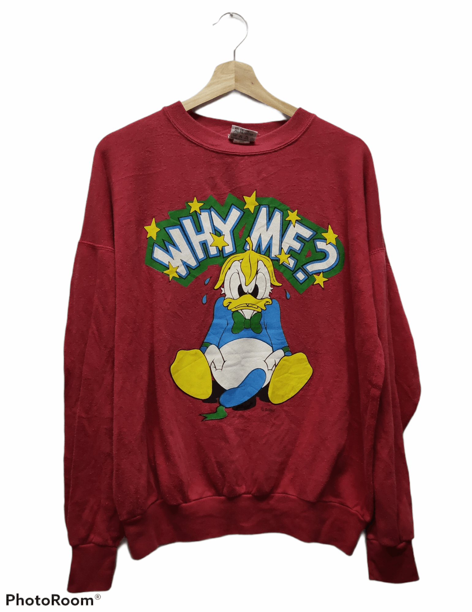 Disney Vintage 90s sweater Disney Donald duck Size US L / EU 52-54 / 3 - 1 Thumbnail