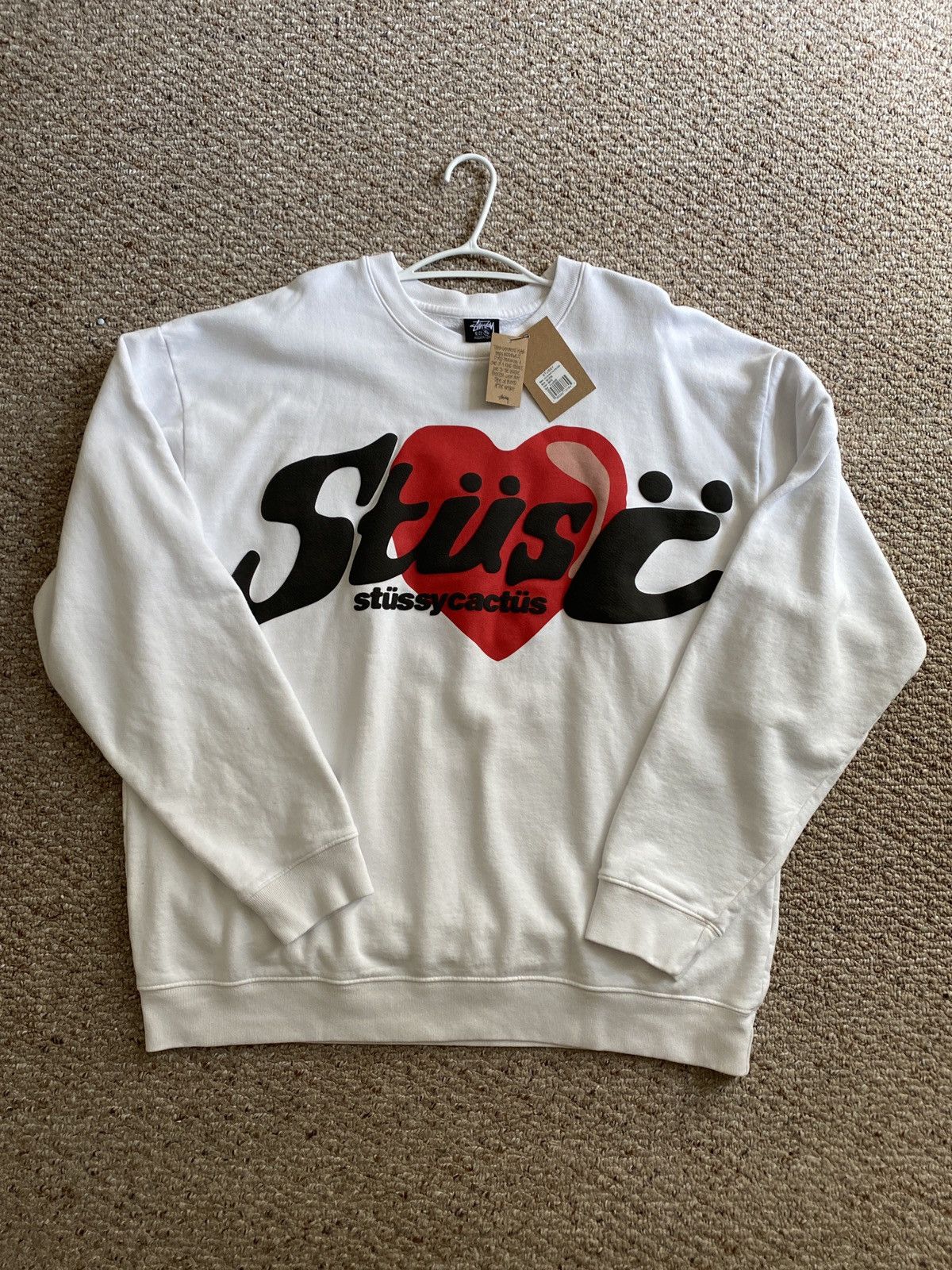 Cactus Plant Flea Market × Stussy Cactus Plant Flea Market Stussy Heart Crewneck Size US XL / EU 56 / 4 - 1 Thumbnail