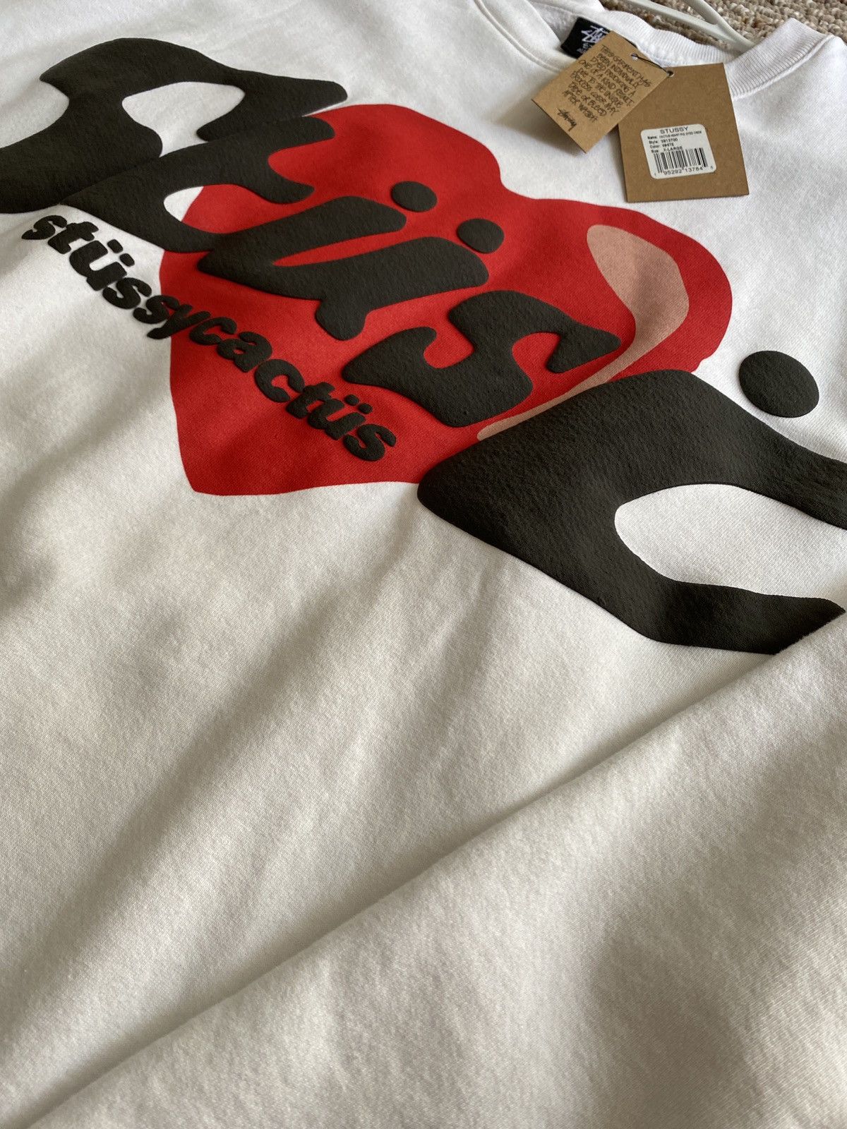 Cactus Plant Flea Market × Stussy Cactus Plant Flea Market Stussy Heart Crewneck Size US XL / EU 56 / 4 - 2 Thumbnail