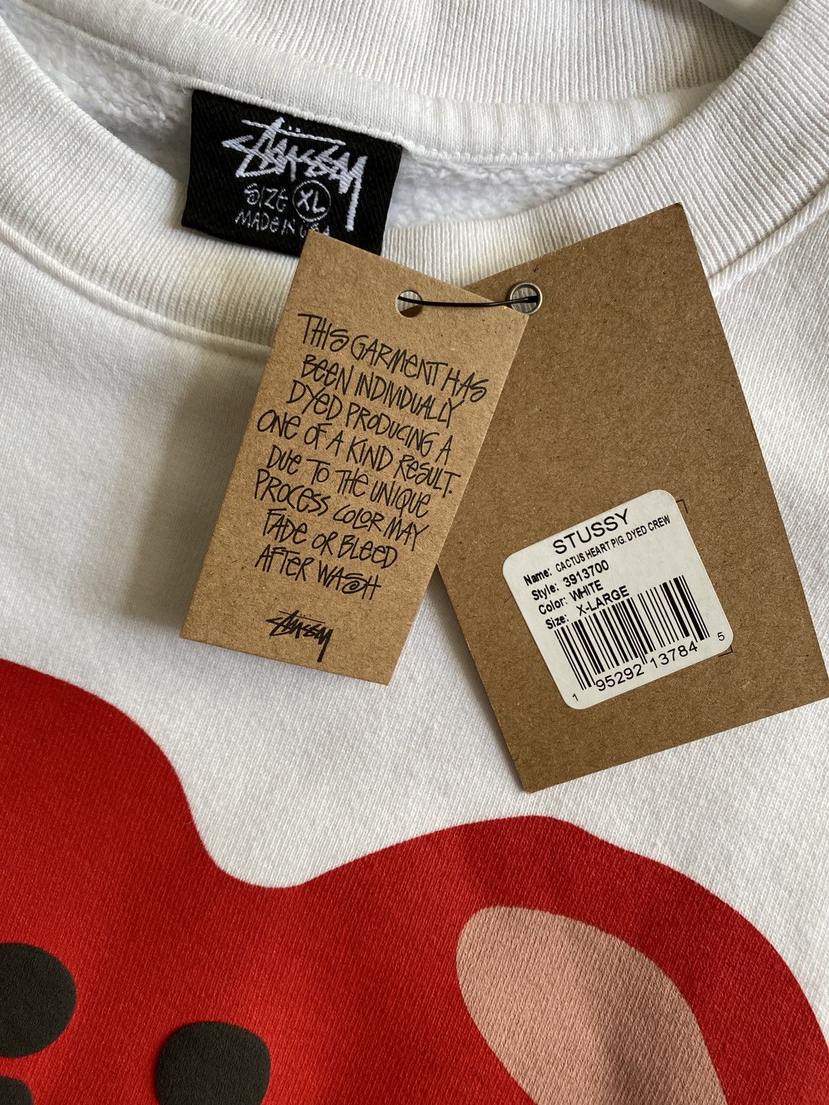 Cactus Plant Flea Market × Stussy Cactus Plant Flea Market Stussy Heart Crewneck Size US XL / EU 56 / 4 - 3 Thumbnail