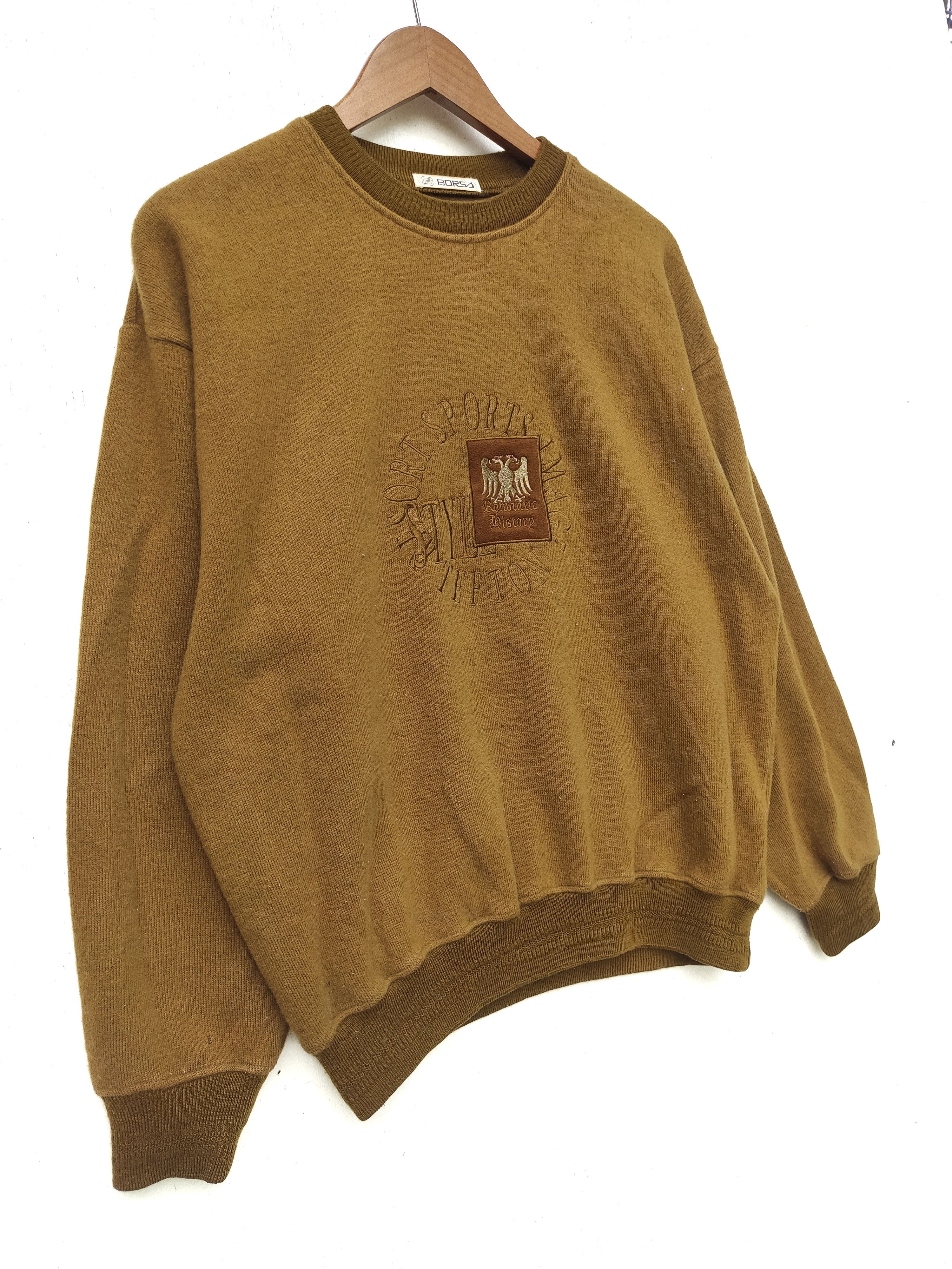 Borsalino 🔥 Vtg 90s Vintage Romantic History sweatshirt embroidery Size US L / EU 52-54 / 3 - 3 Thumbnail
