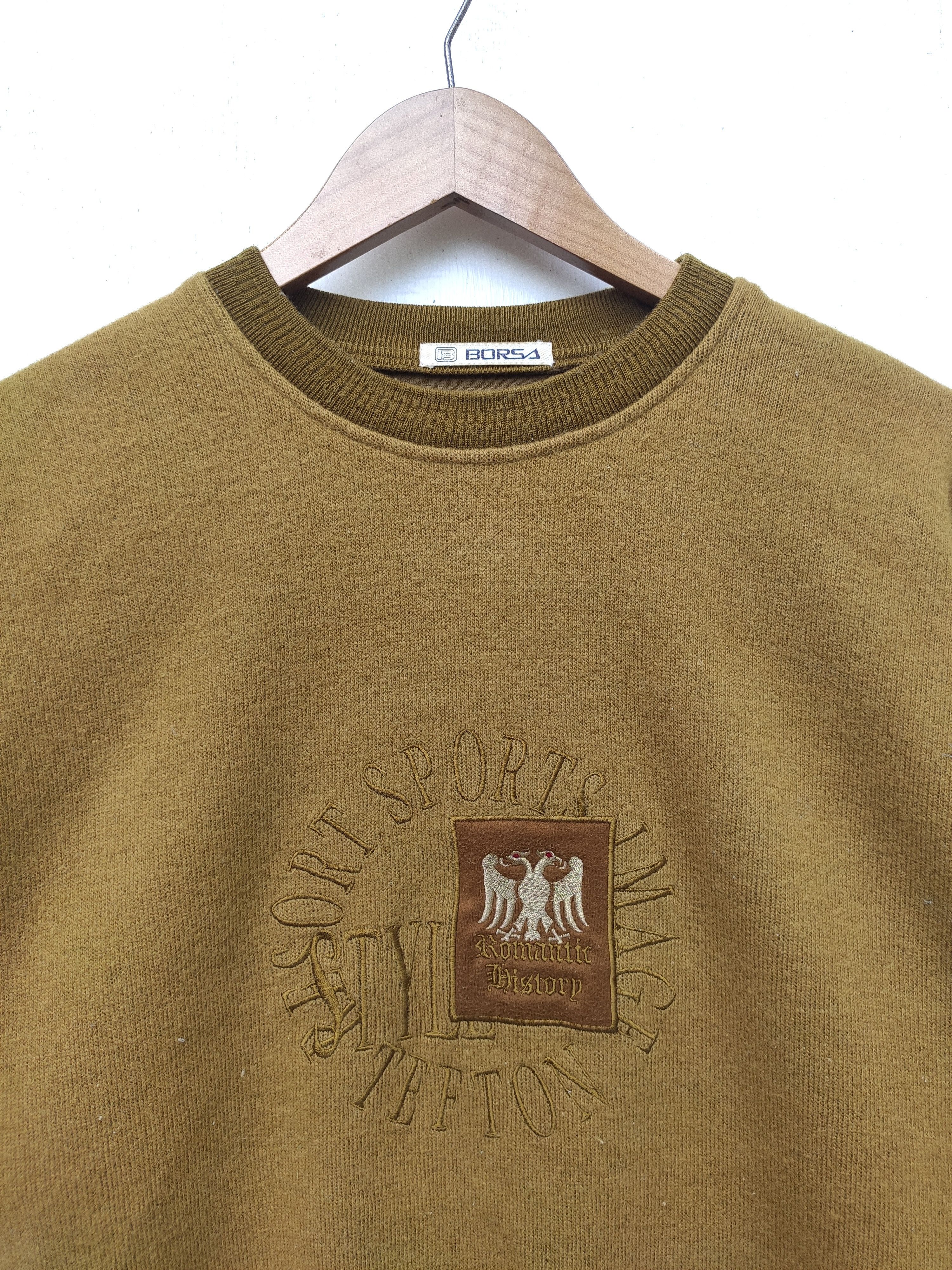 Borsalino 🔥 Vtg 90s Vintage Romantic History sweatshirt embroidery Size US L / EU 52-54 / 3 - 1 Thumbnail