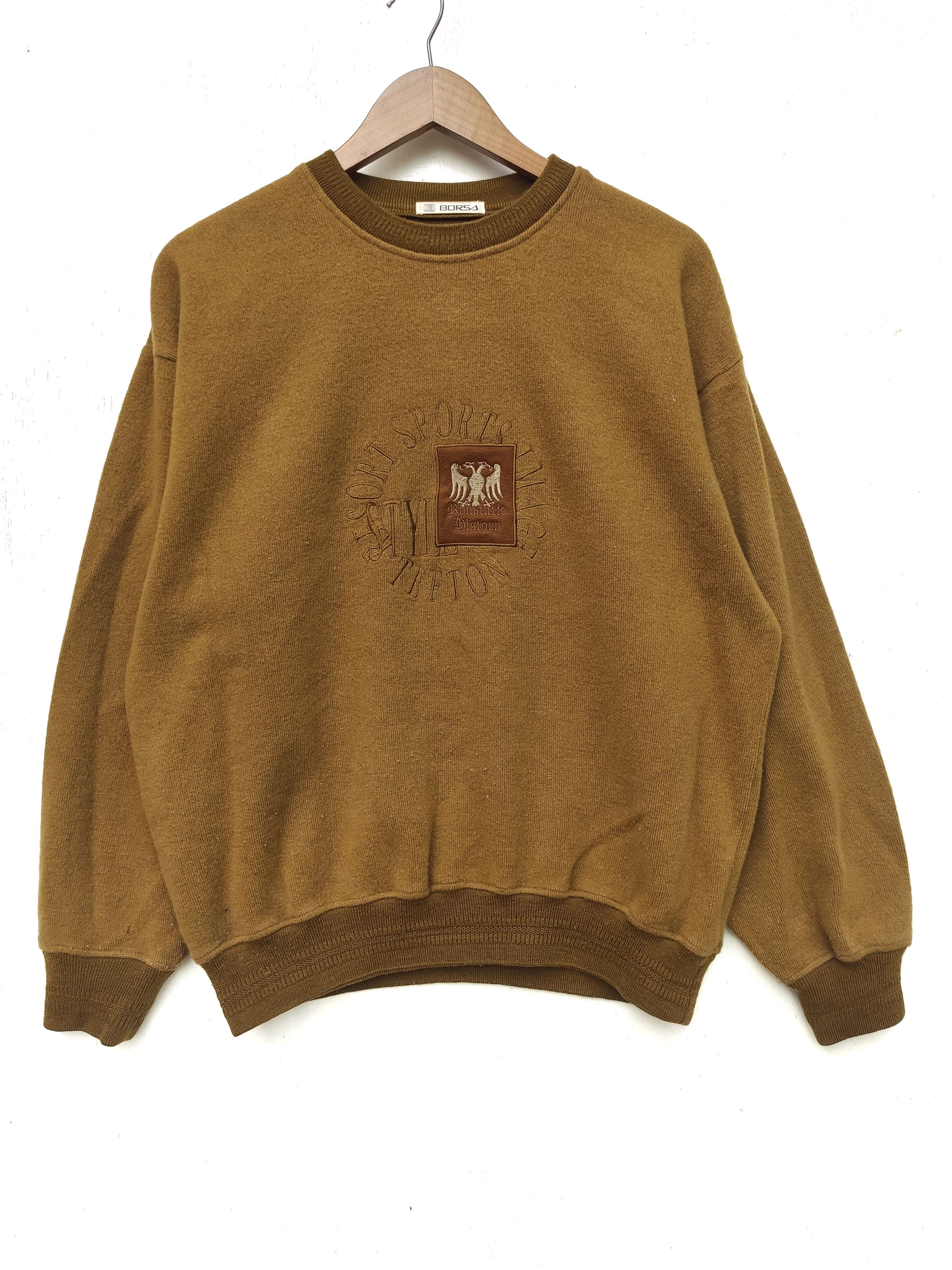 Borsalino 🔥 Vtg 90s Vintage Romantic History sweatshirt embroidery Size US L / EU 52-54 / 3 - 2 Thumbnail