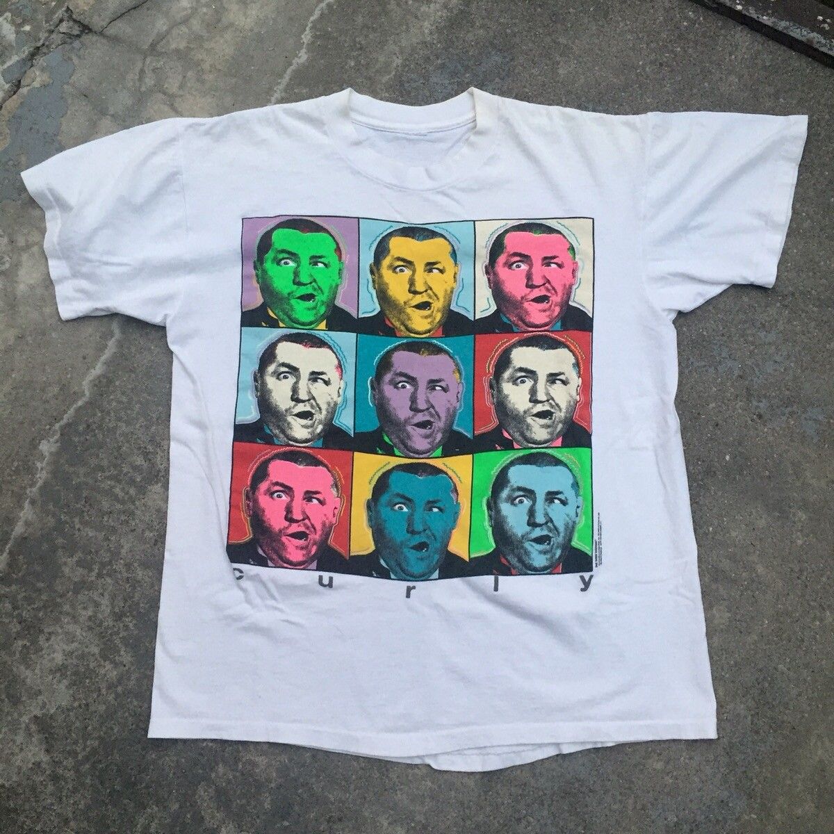 Vintage Vintage 1990 Andy Warhol Inspired Three Stooges Tee Shirt Size US L / EU 52-54 / 3 - 1 Preview