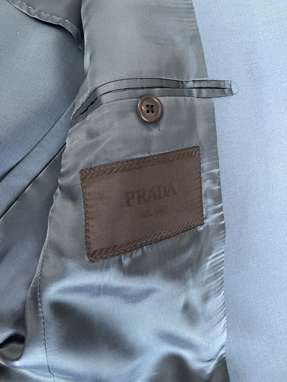 Prada Rare Prada teal wool mohair blazer suit jacket 2013/2014 Size 48R - 11 Thumbnail