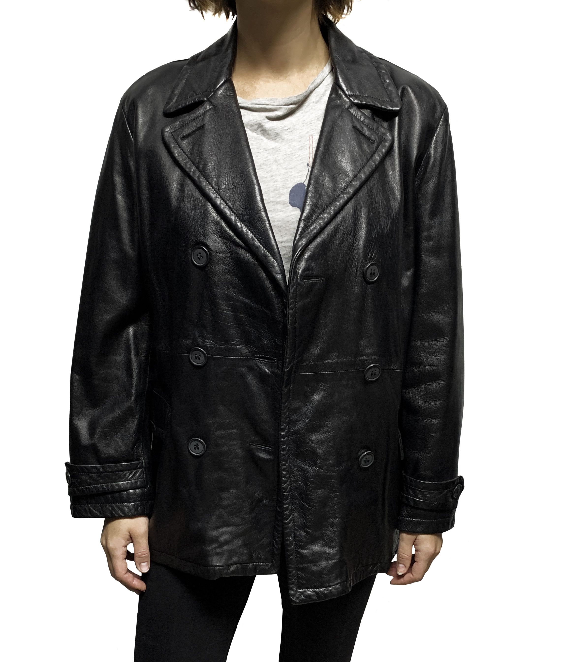 Armani Jeans Vintage black leather wmn's jacket