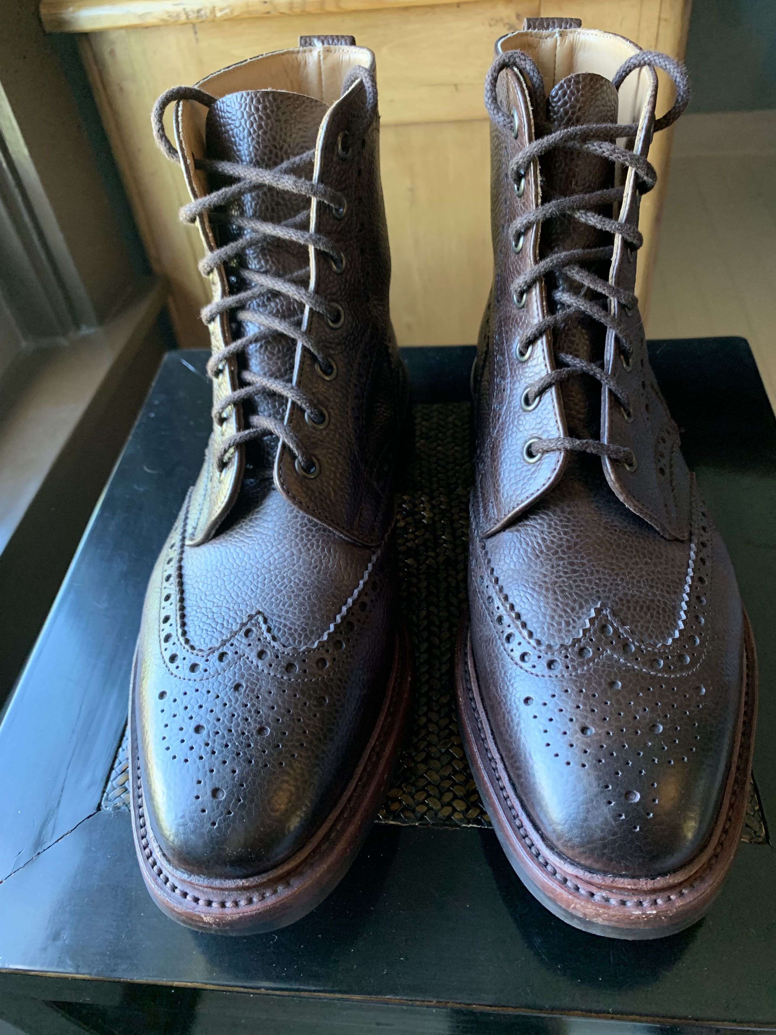 Chaussures Loafers Alfred Sargent For Bowen – Cuir Noir – Taille UK9 (EU 43) – Occasion Élégant