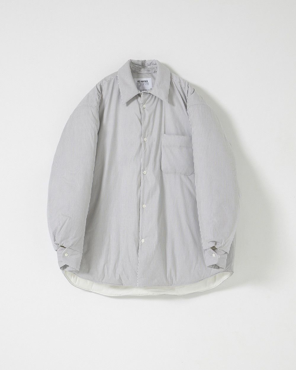 Hed Mayner aw20 Puffy Shirt - pinstripe | Grailed