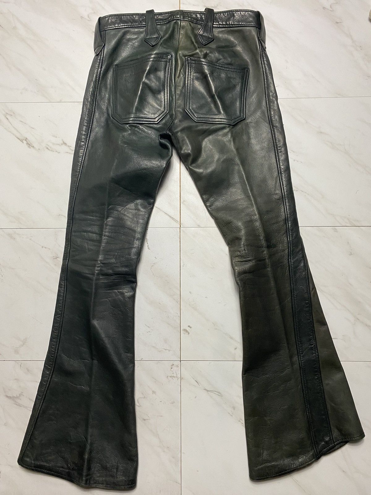 Vintage 1960s Vintage Leather Bell Bottom rockstar pants East West ...